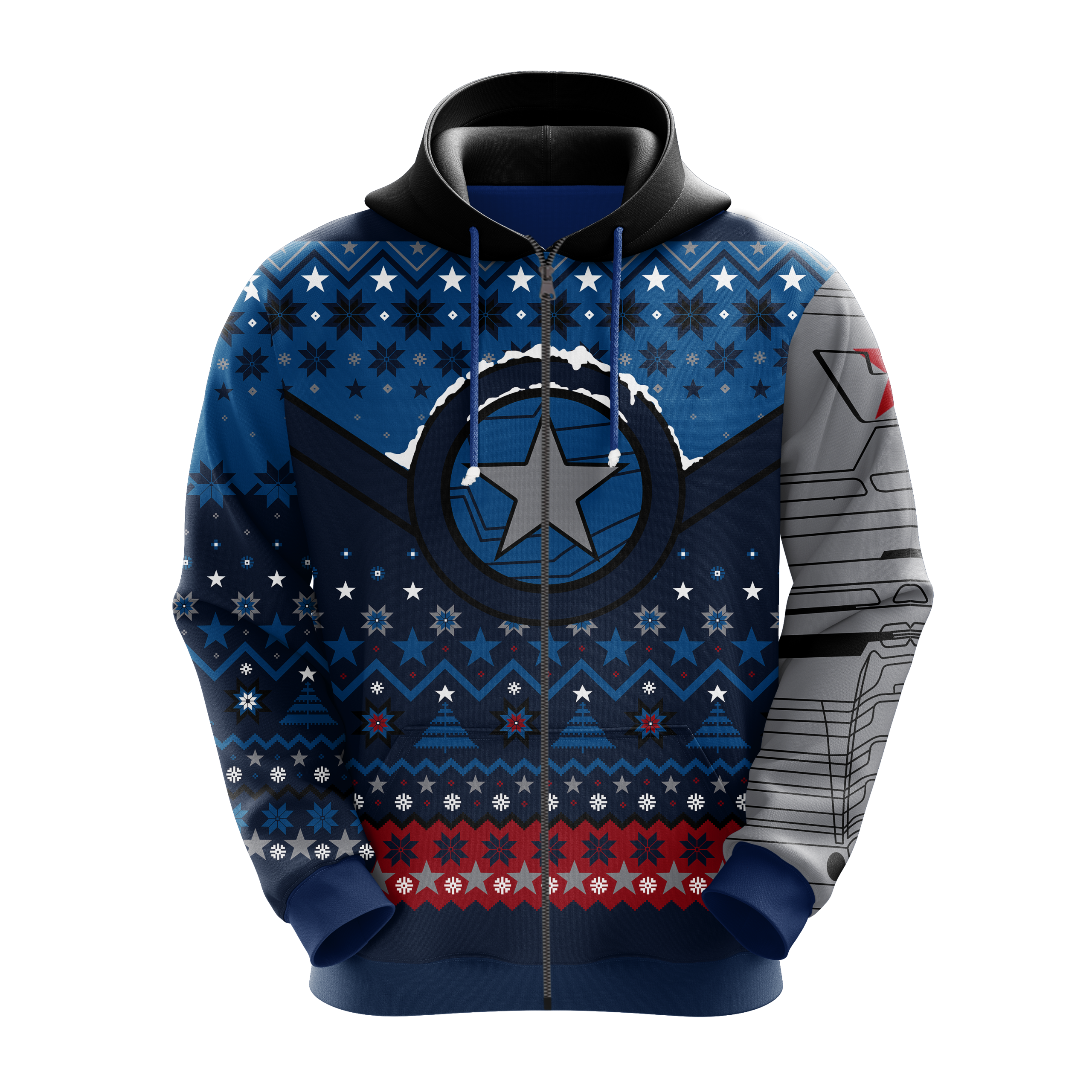 Winter Soldier Hoodie Zip Xmas Gift