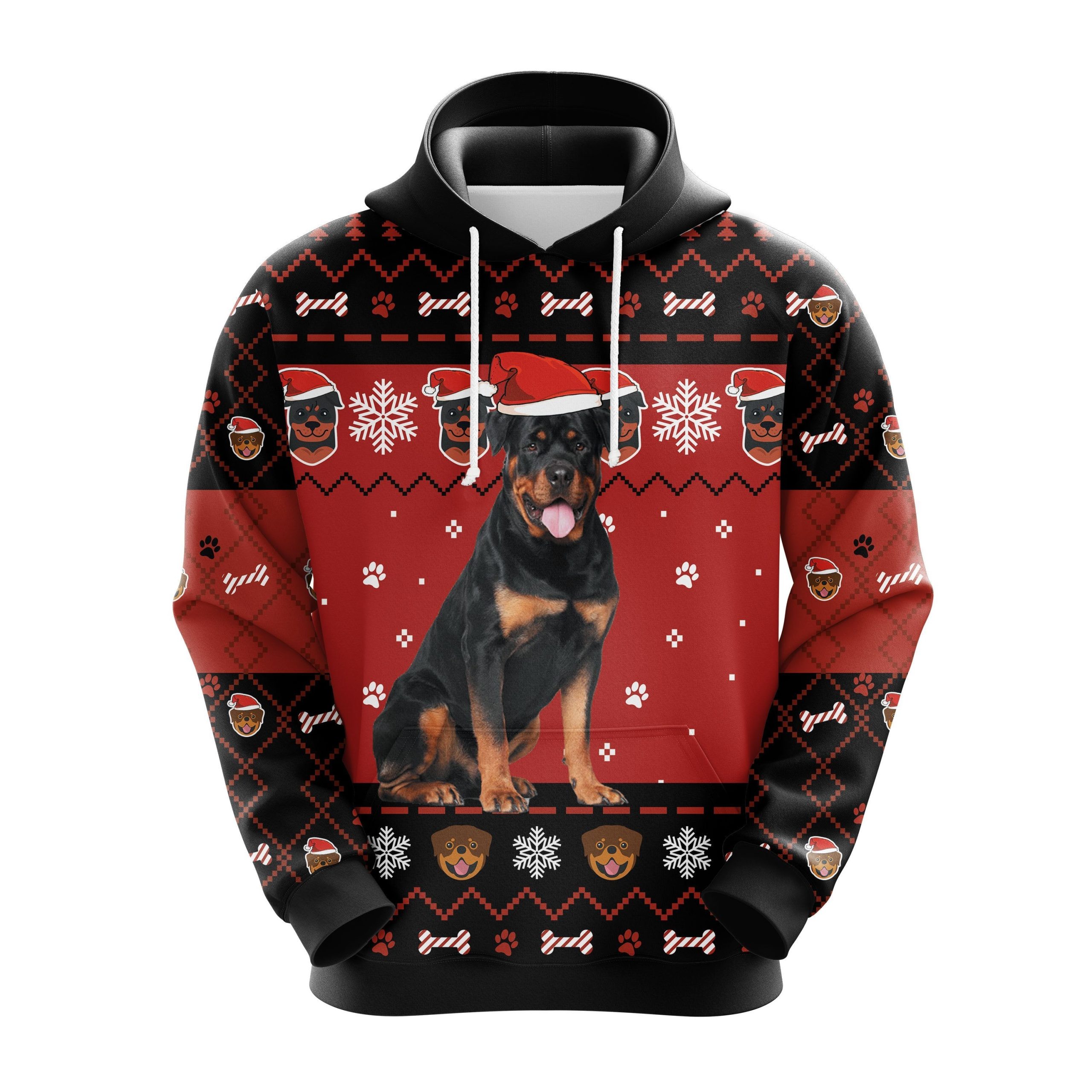 Rottweiler 2 Christmas Cute Noel Mc Ugly Hoodie Amazing Gift Idea Thanksgiving Gift