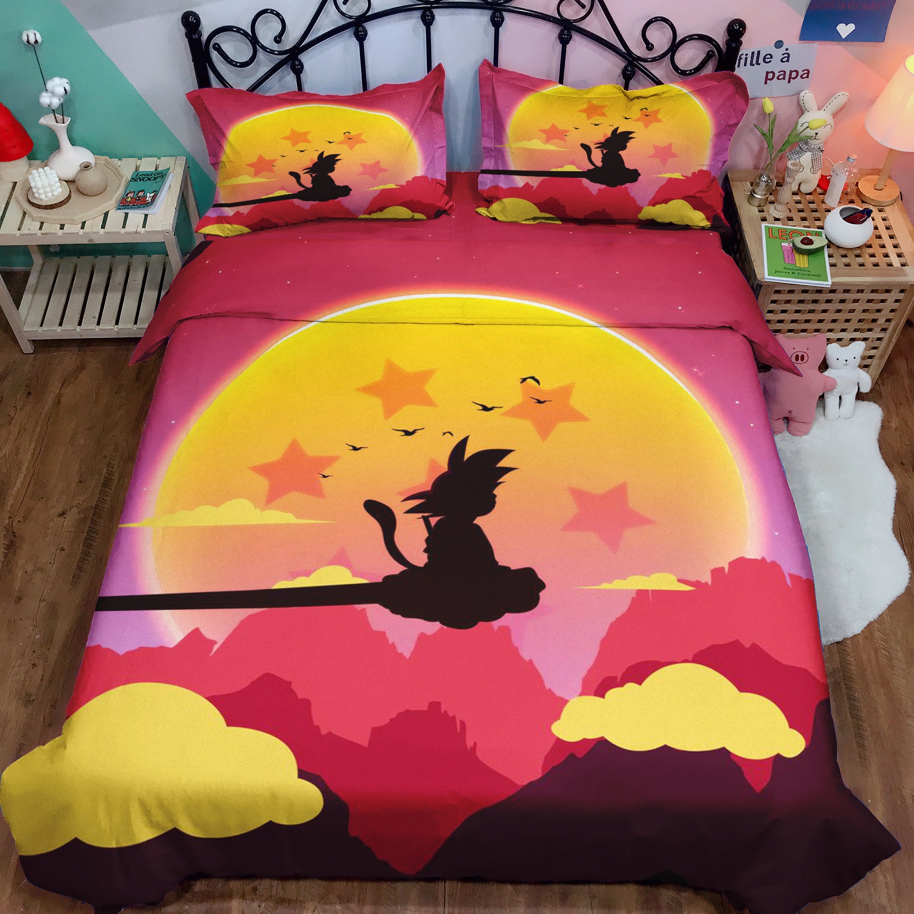 Goku Kid Cloud Bedding Set Duvet Cover And 2 Pillowcases