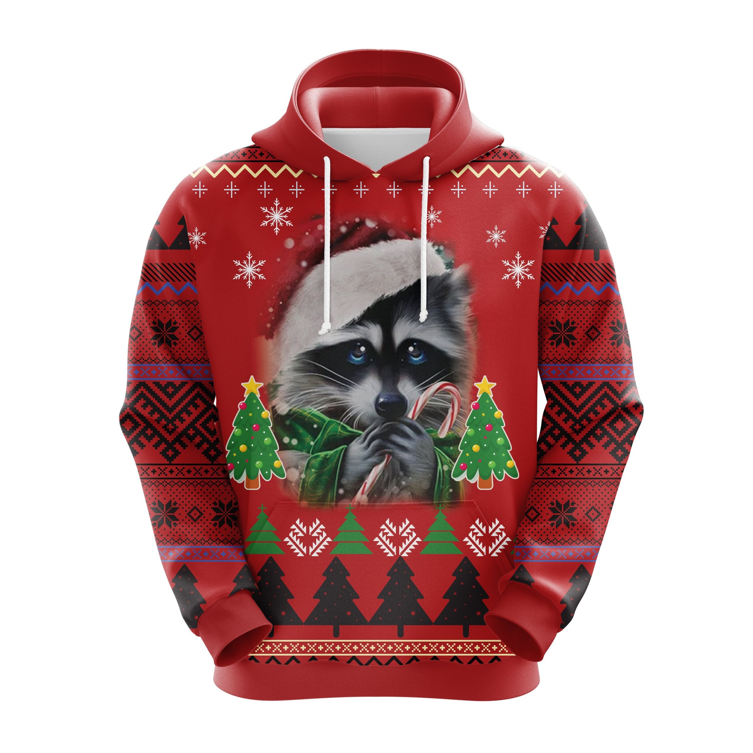 Raccoon Candy Christmas Cute Noel Mc Ugly Hoodie Amazing Gift Idea Thanksgiving Gift