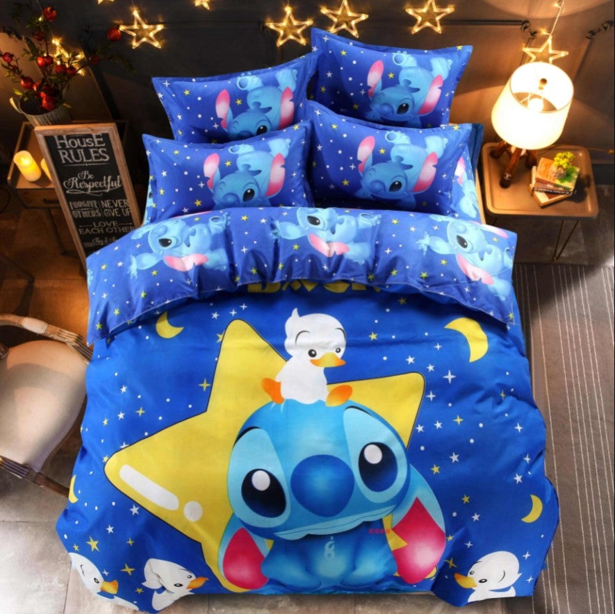 Cute Stitch And Dutch Bedding Set Duvet Cover And 2 Pillowcases