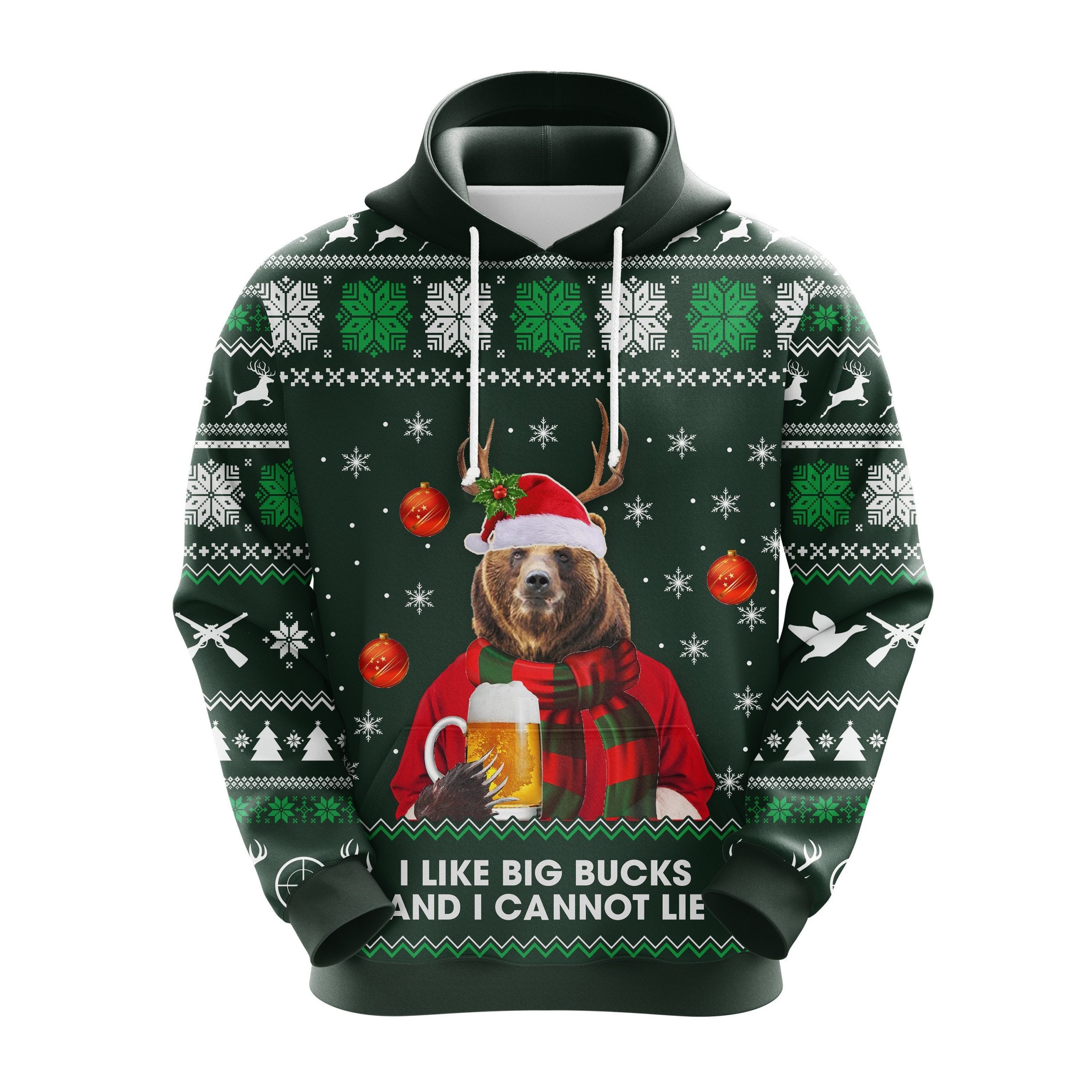 I Like Big Bucks And I Cannot Lie Christmas Cute Noel Mc Ugly Hoodie Amazing Gift Idea Thanksgiving Gift