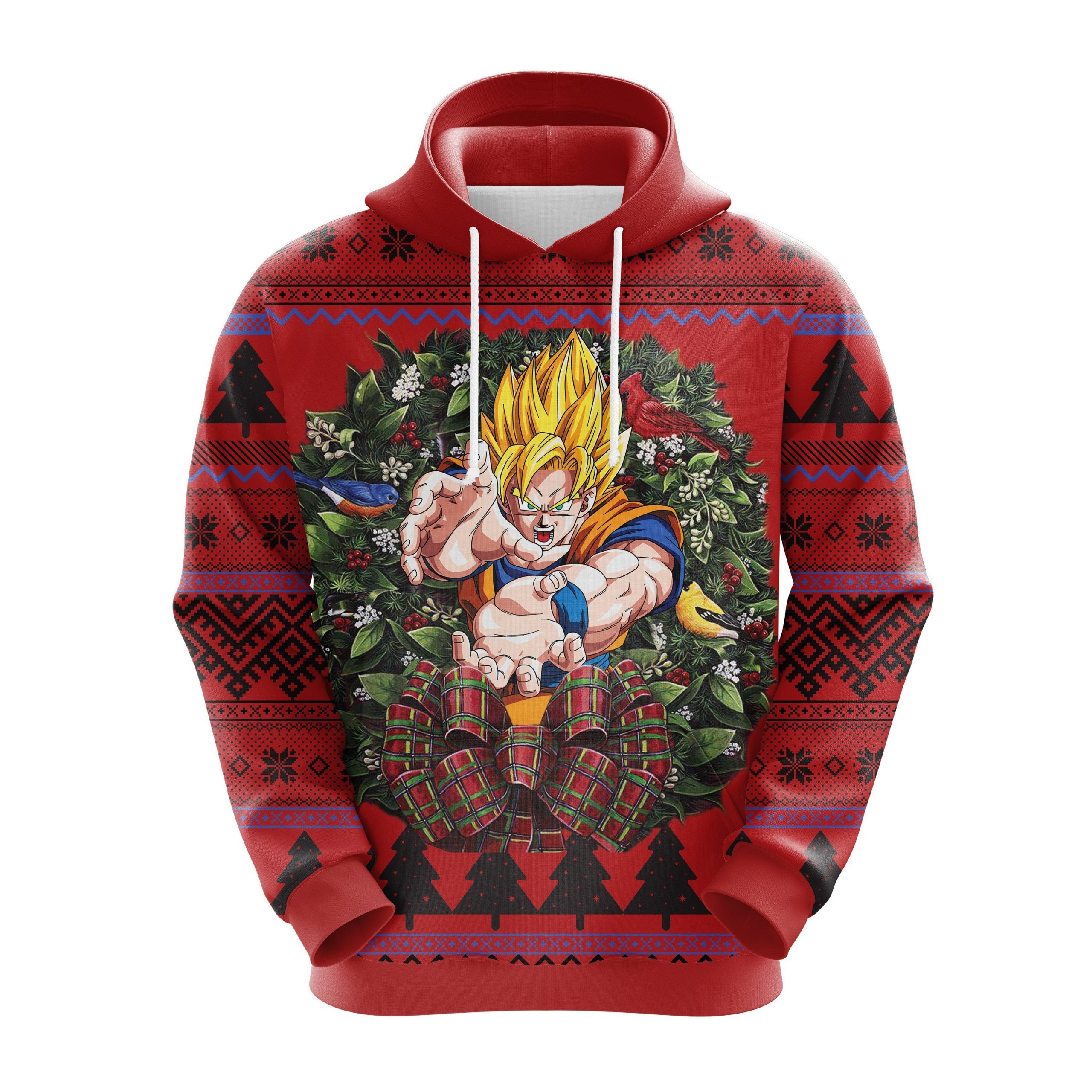 Son Goku Super Saiyan 2 Noel Christmas Cute Noel Mc Ugly Hoodie Amazing Gift Idea Thanksgiving Gift