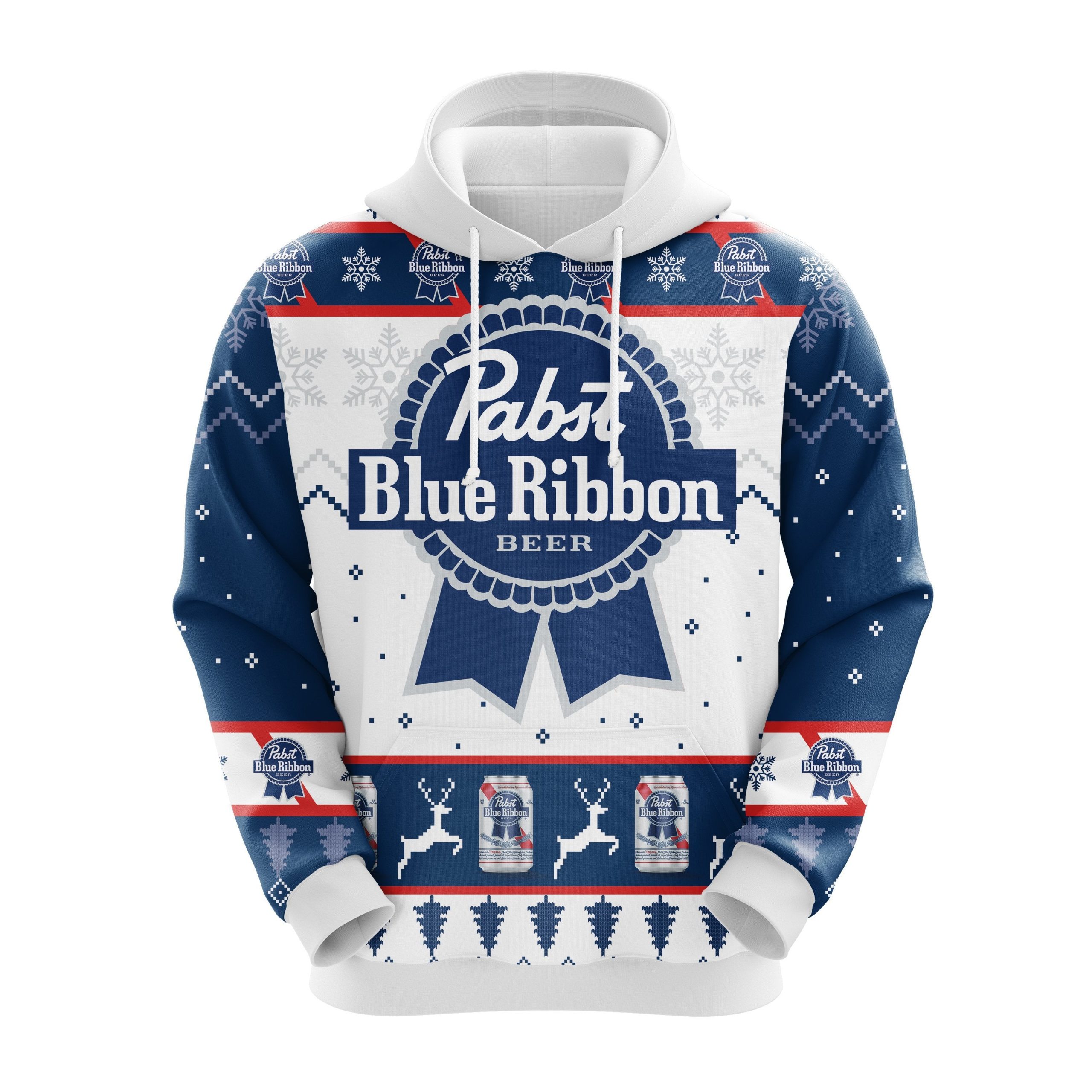 Pabst Blue Beer Christmas Cute Noel Mc Ugly Hoodie Amazing Gift Idea Thanksgiving Gift