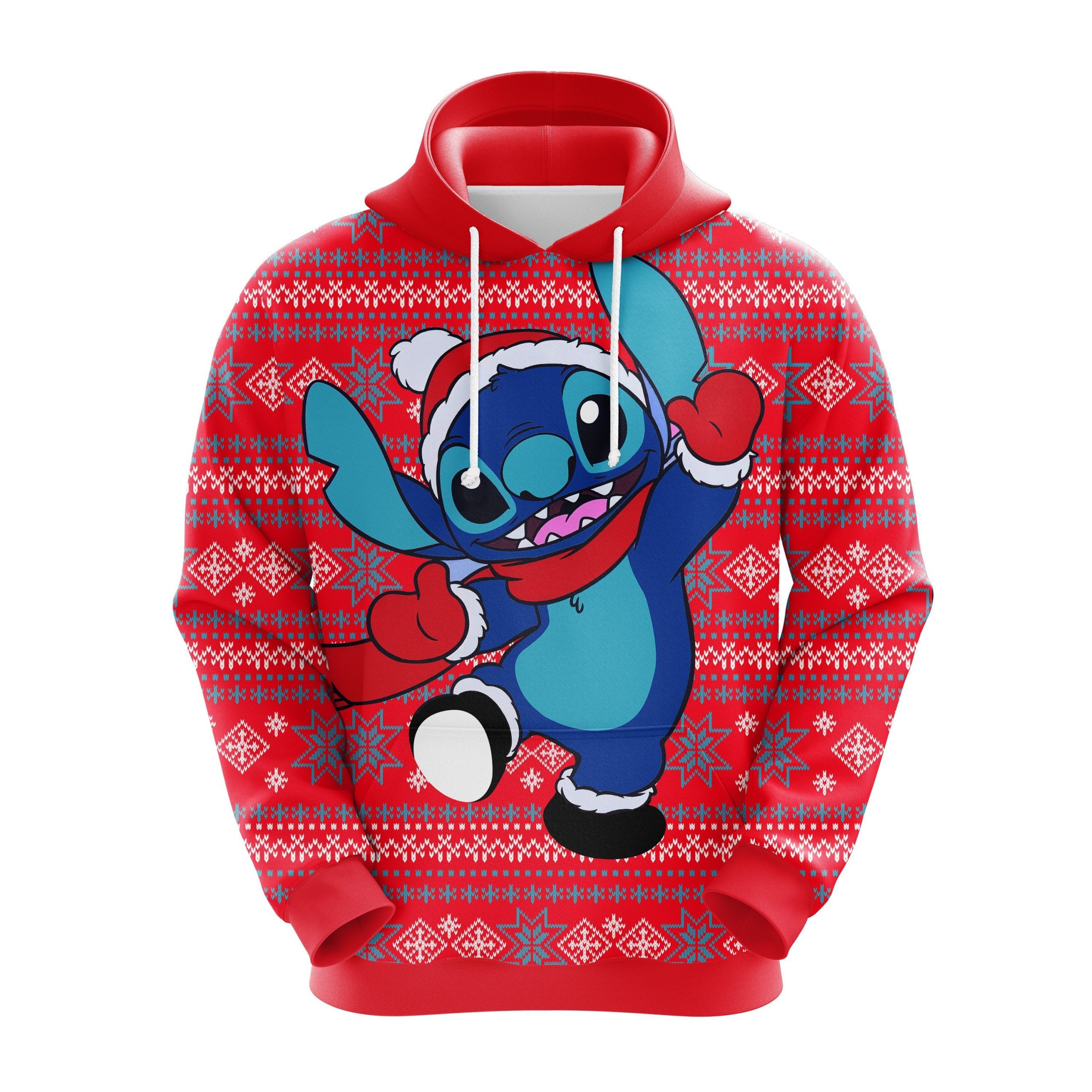 Stitch Winter Red Christmas Cute Noel Mc Ugly Hoodie Amazing Gift Idea Thanksgiving Gift