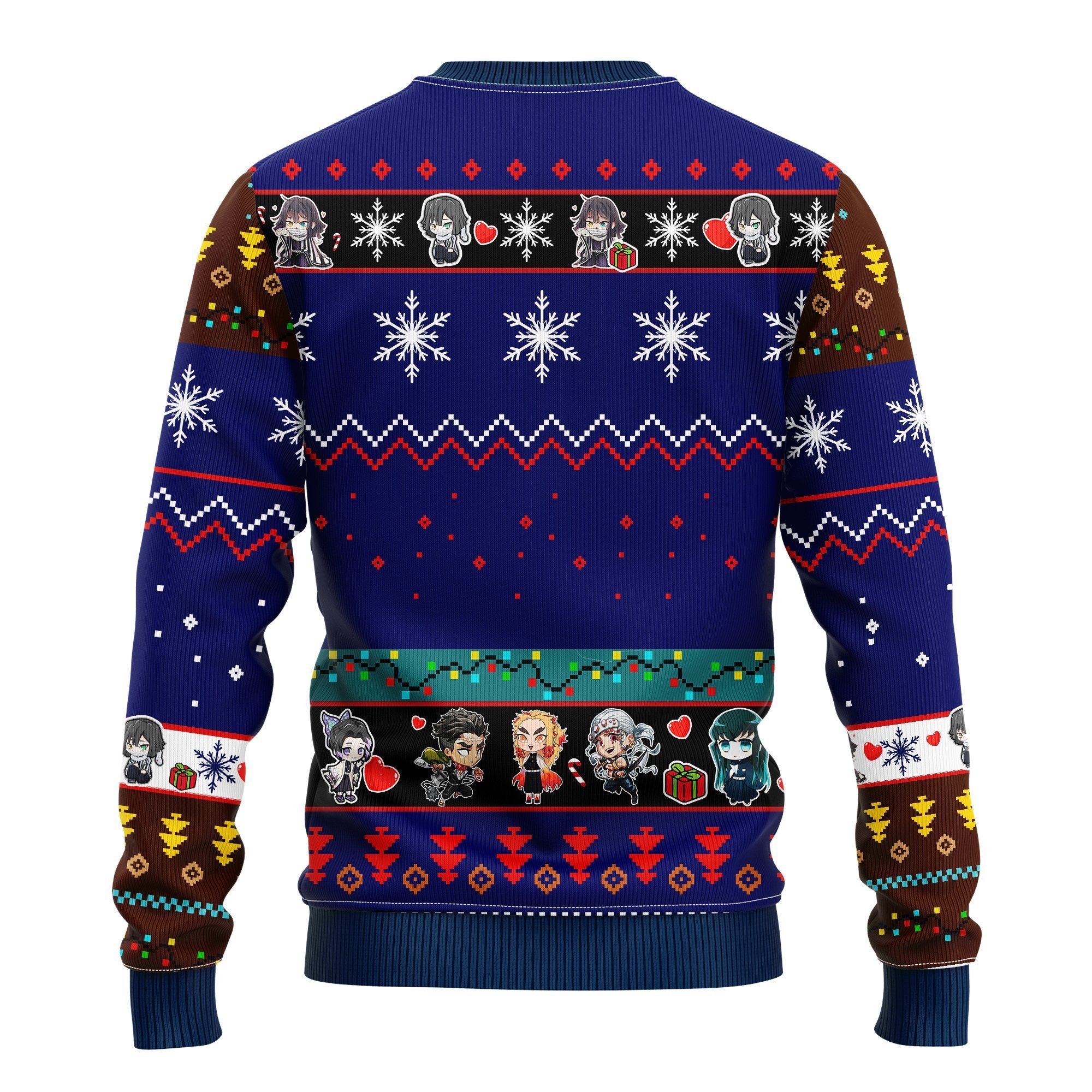 Obanai Iguro Demon Slayer Anime Ugly Christmas Sweater Blue 1 Amazing Gift Idea Thanksgiving Gift