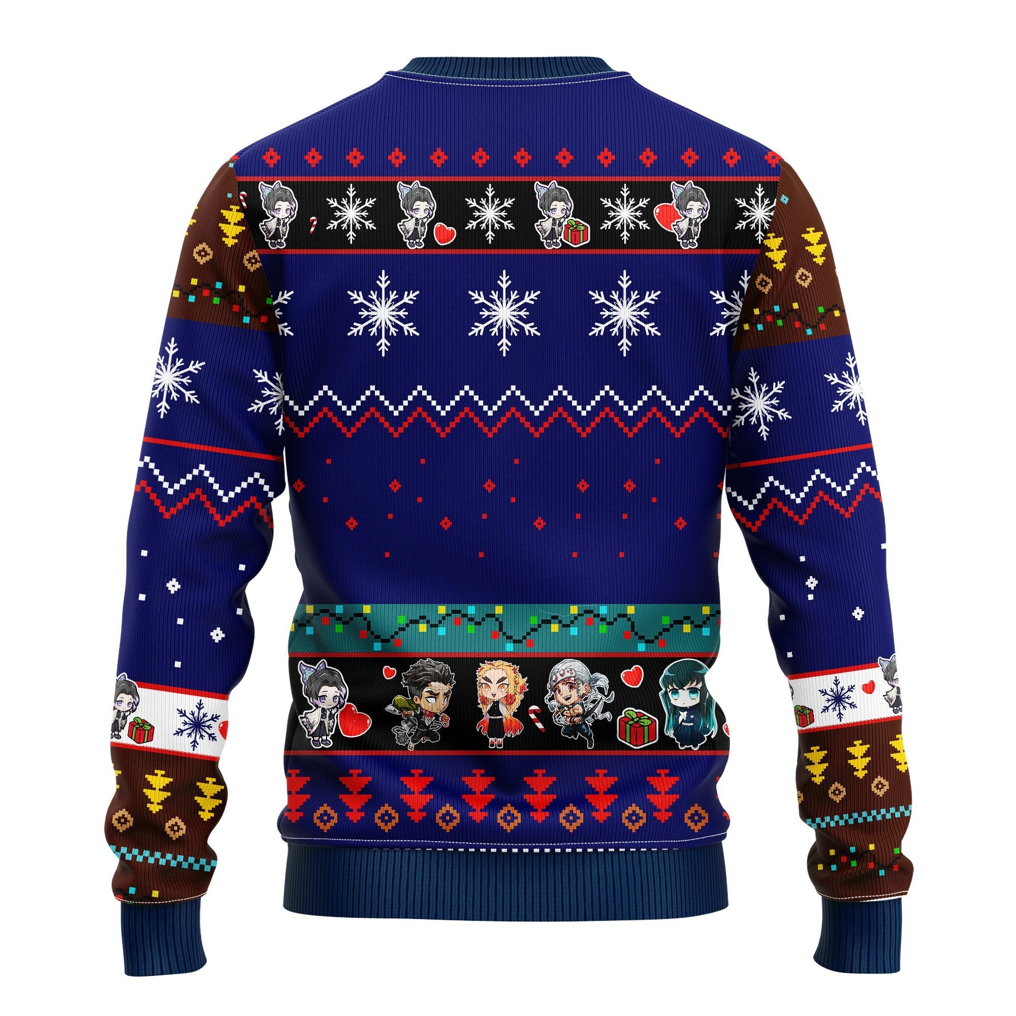 Shinobu Kocho Demon Slayer Anime Ugly Christmas Sweater Blue 1 Amazing Gift Idea Thanksgiving Gift