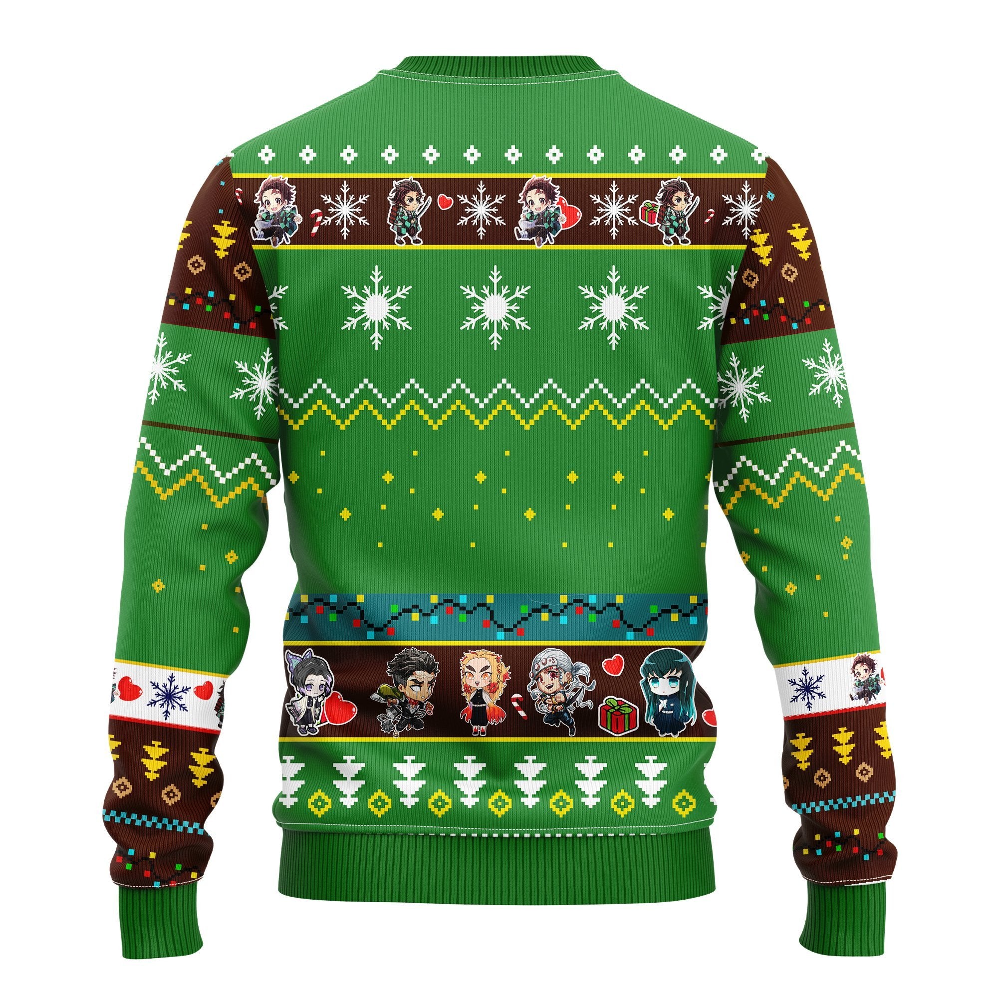 Tanjiro Kamado Demon Slayer Anime Ugly Christmas Sweater Green 1- Amazing Gift Idea Thanksgiving Gift