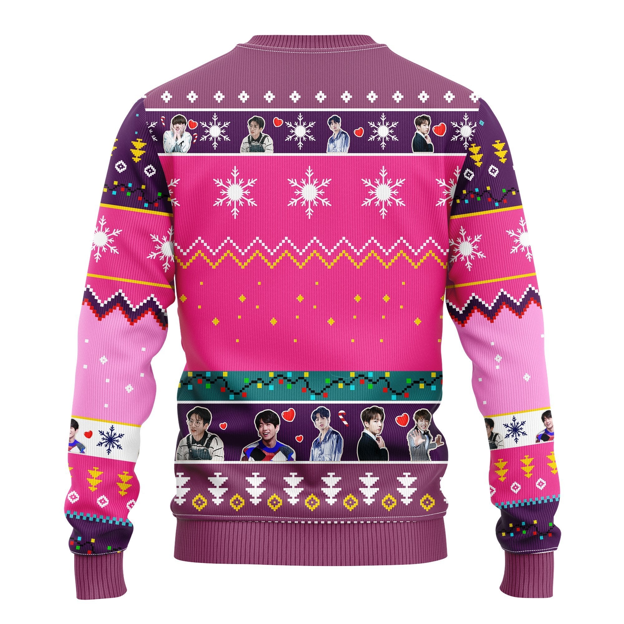 Jungkook Bts Ugly Christmas Sweater Pink- Amazing Gift Idea Thanksgiving Gift