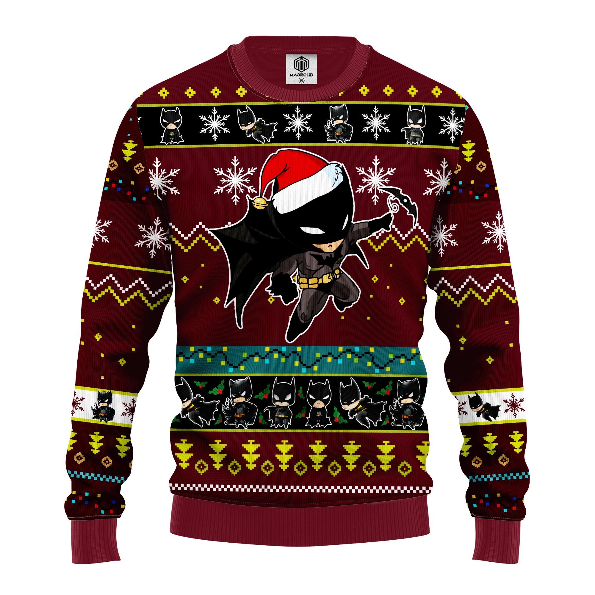 Batman Ugly Christmas Sweater Red Brown Amazing Gift Idea Thanksgiving Gift