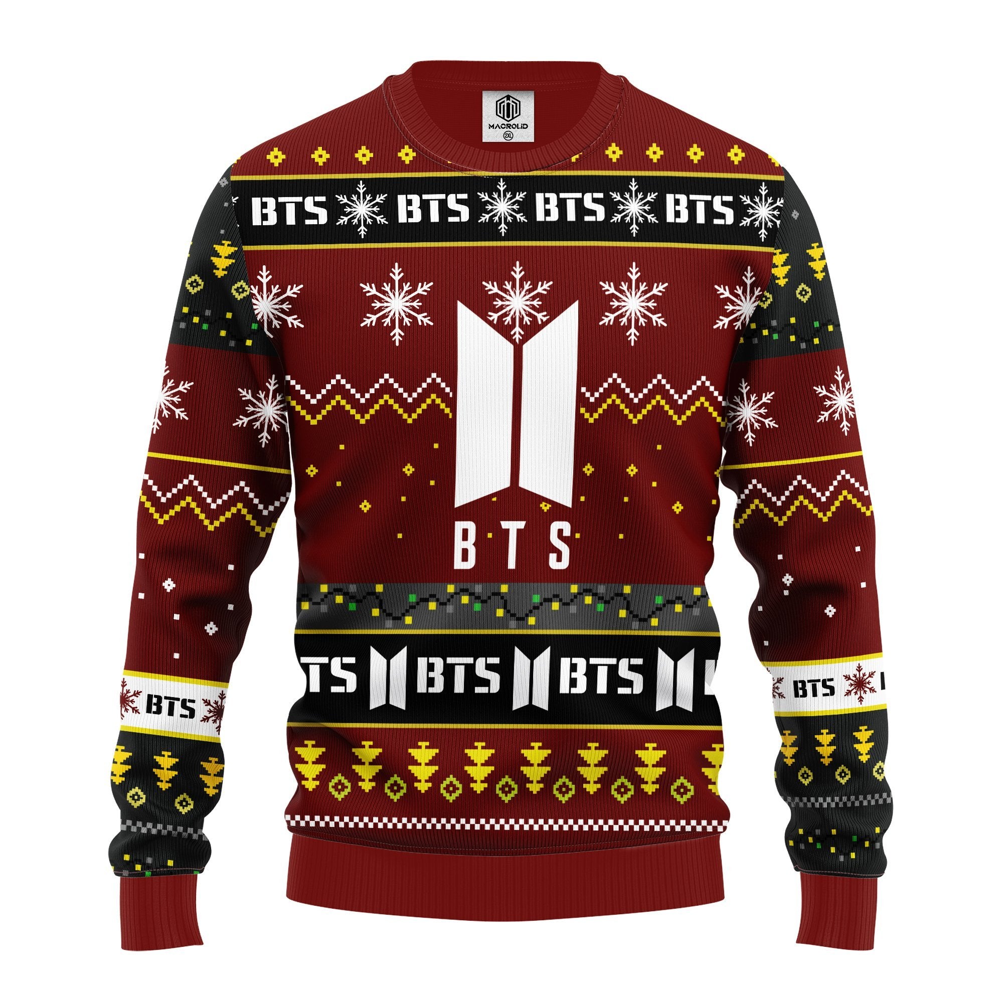 Bts Ugly Christmas Sweater Red Brown 1 Amazing Gift Idea Thanksgiving Gift