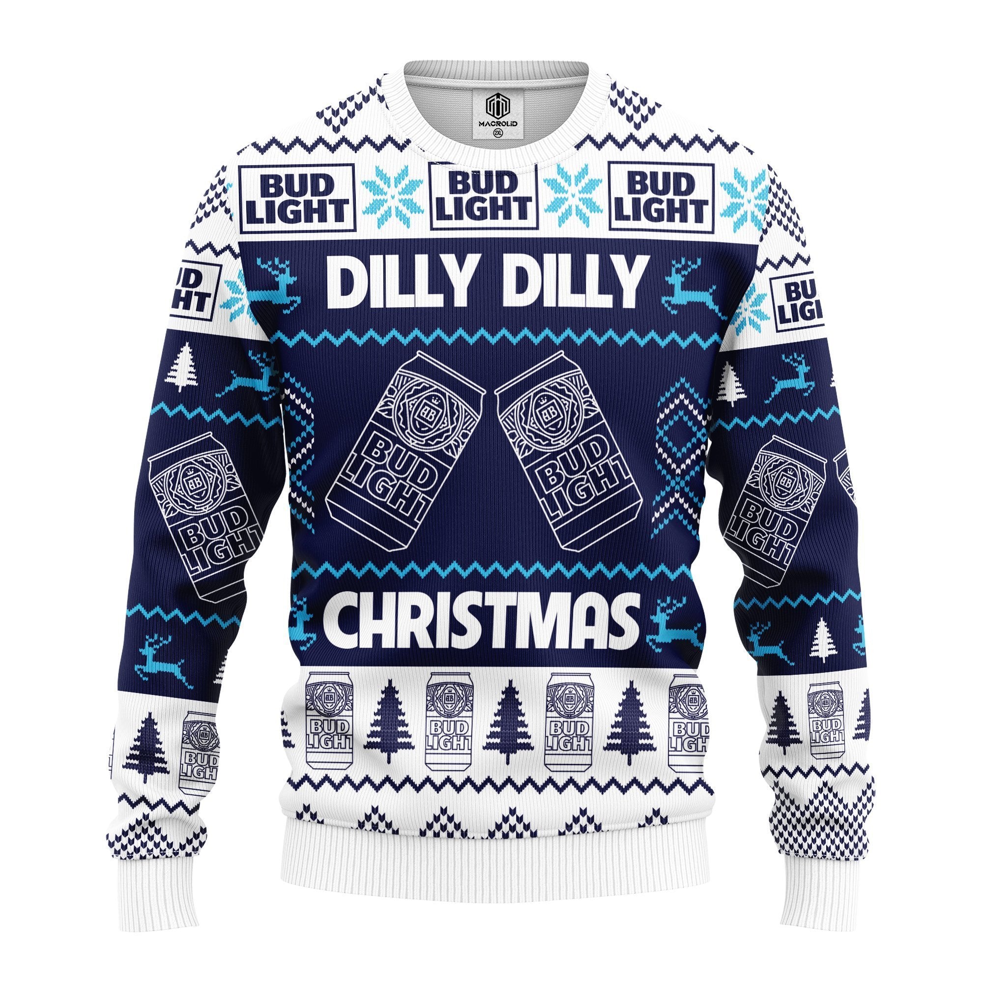 Bud Light Dilly Ugly Christmas Sweater Amazing Gift Idea Thanksgiving Gift