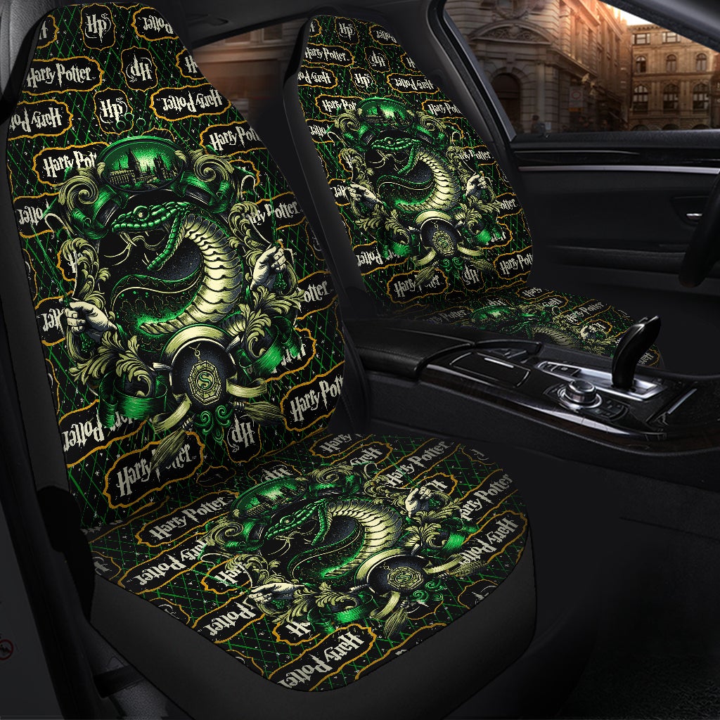 Harry Potter Slytherin Premium Custom Car Seat Covers Decor Protector