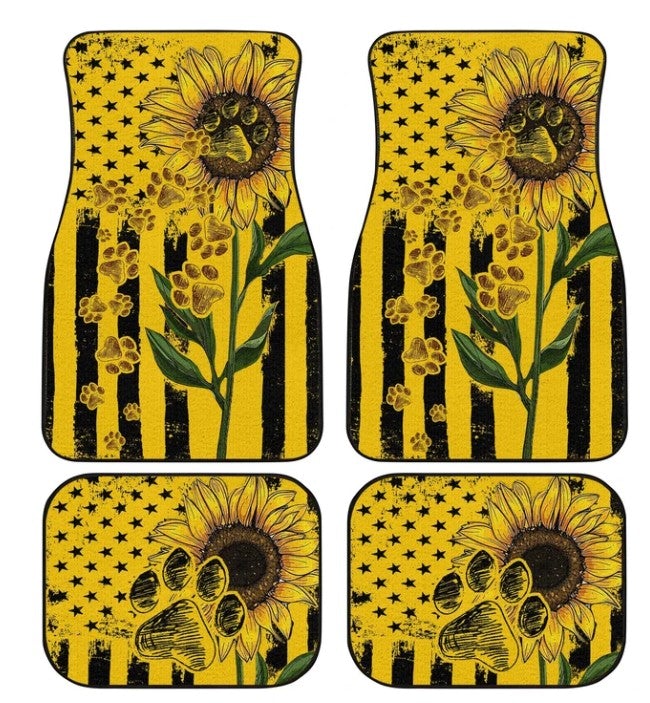 Paws Sunflower Car Floor Mats Custom You Are My Sunshine Car Accessories