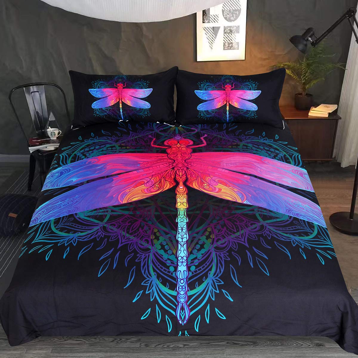 Sleepwish Dragonfly Art Bedding Set Duvet Cover And 2 Pillowcases