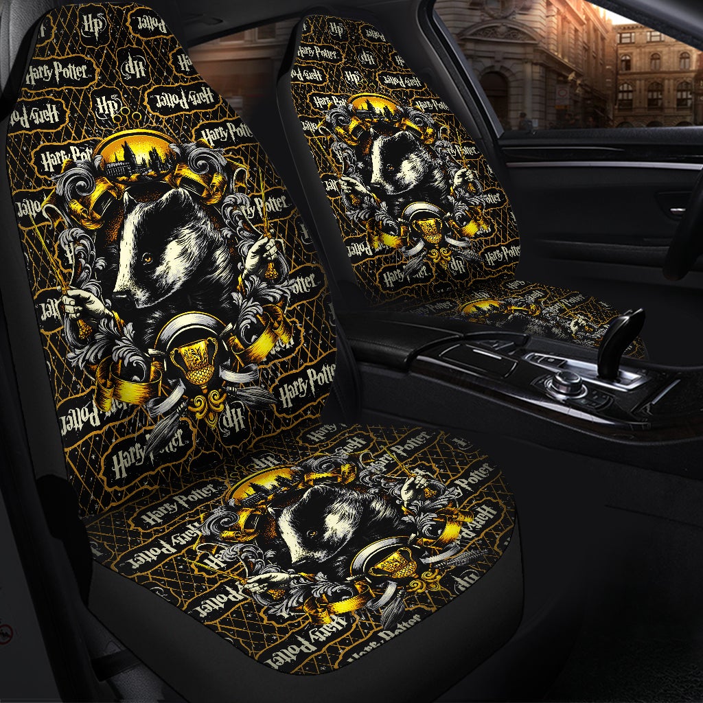 Hufflepuff Harry Potter Premium Custom Car Seat Covers Decor Protector