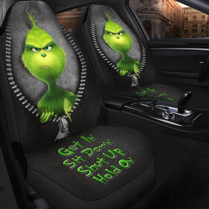 Grinch Get In Sit Down Shut Up Hold On Car Seat Covers