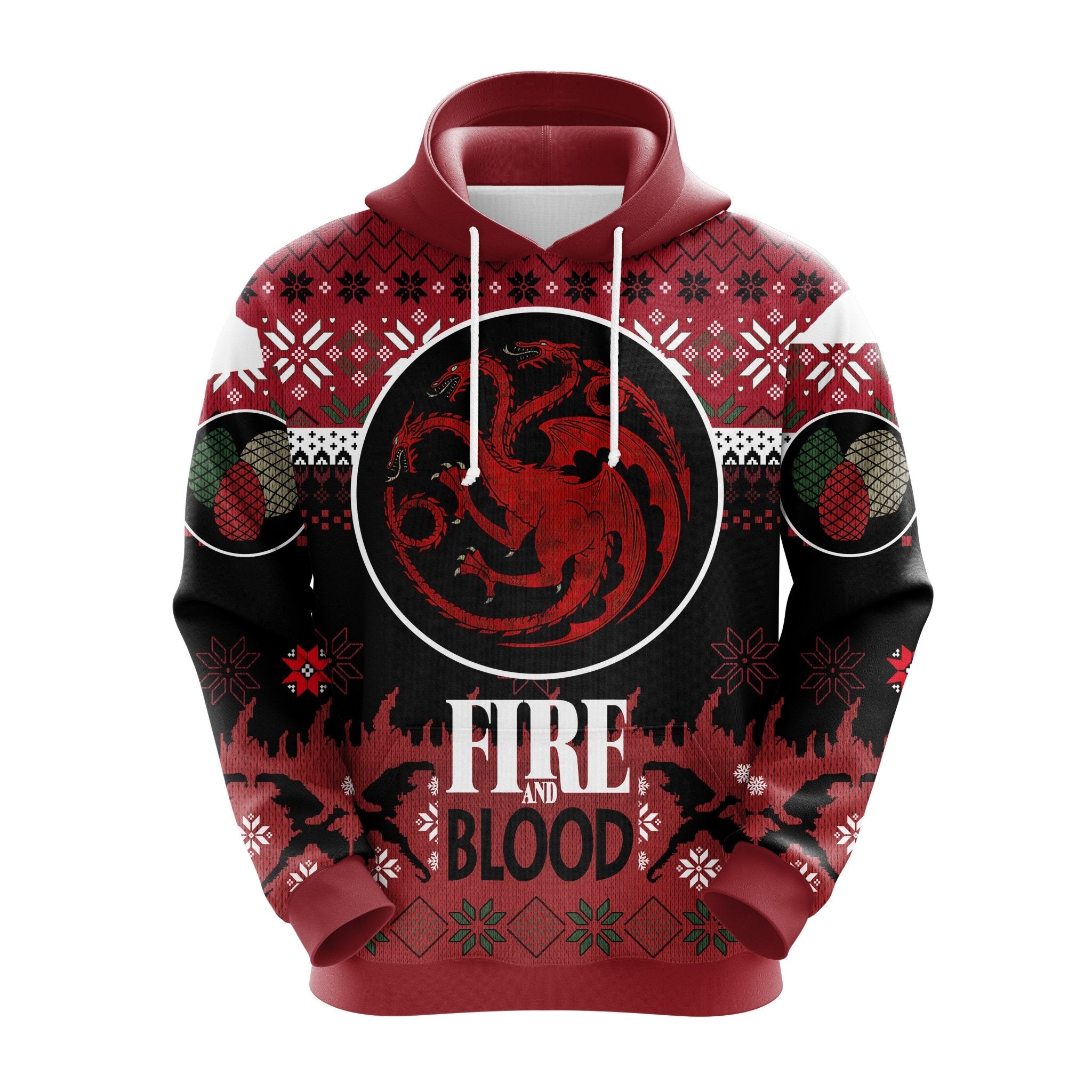Fire & Blood Christmas Cute Noel Mc Ugly Hoodie Amazing Gift Idea Thanksgiving Gift
