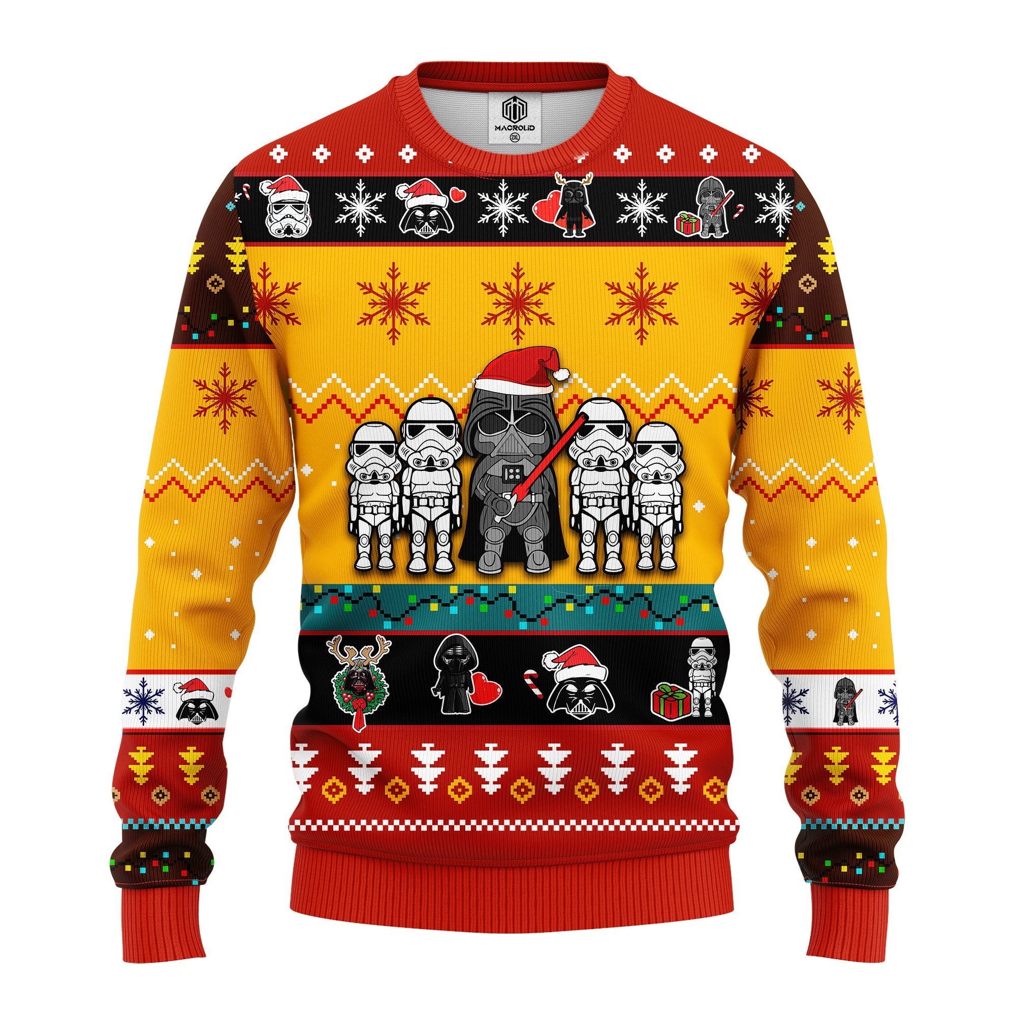 Star Wars Cute Ugly Christmas Sweater Yellow 1 Amazing Gift Idea Thanksgiving Gift