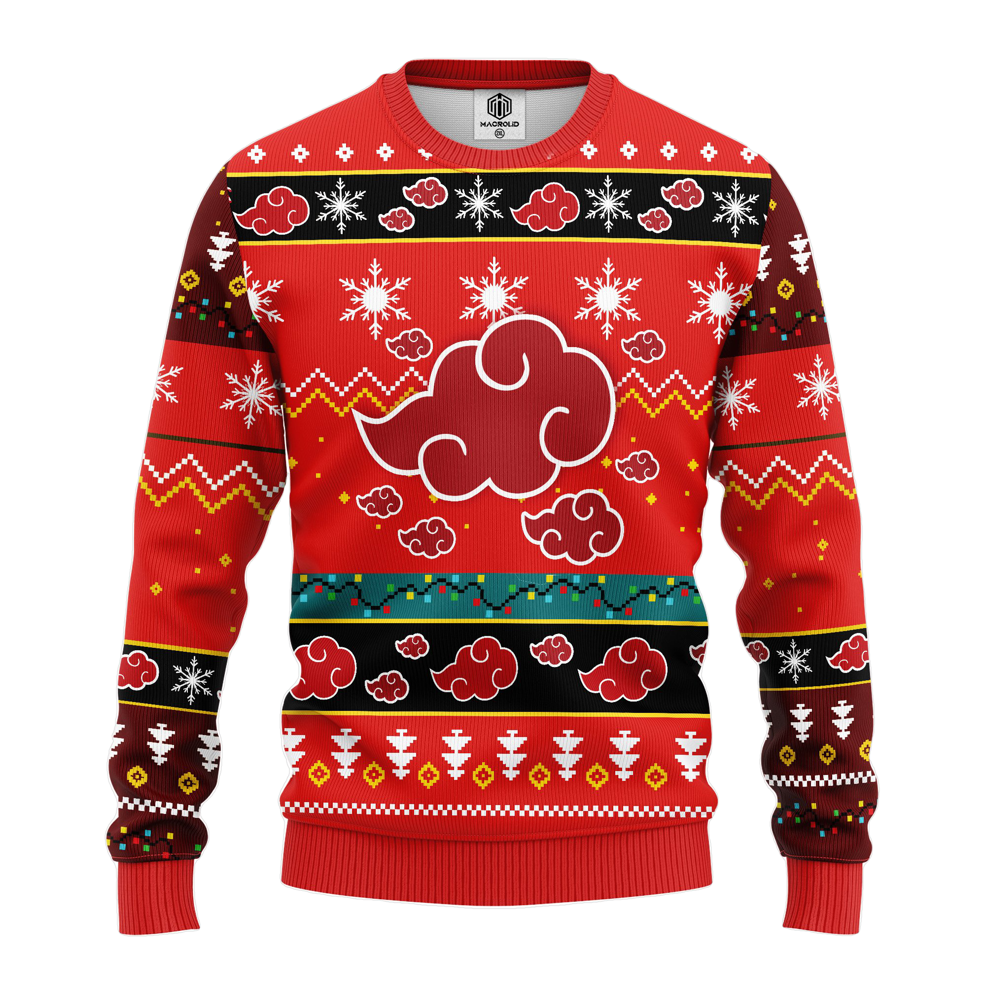 Akatsuki Naruto Anime Ugly Christmas Sweater Red Amazing Gift Idea Thanksgiving Gift