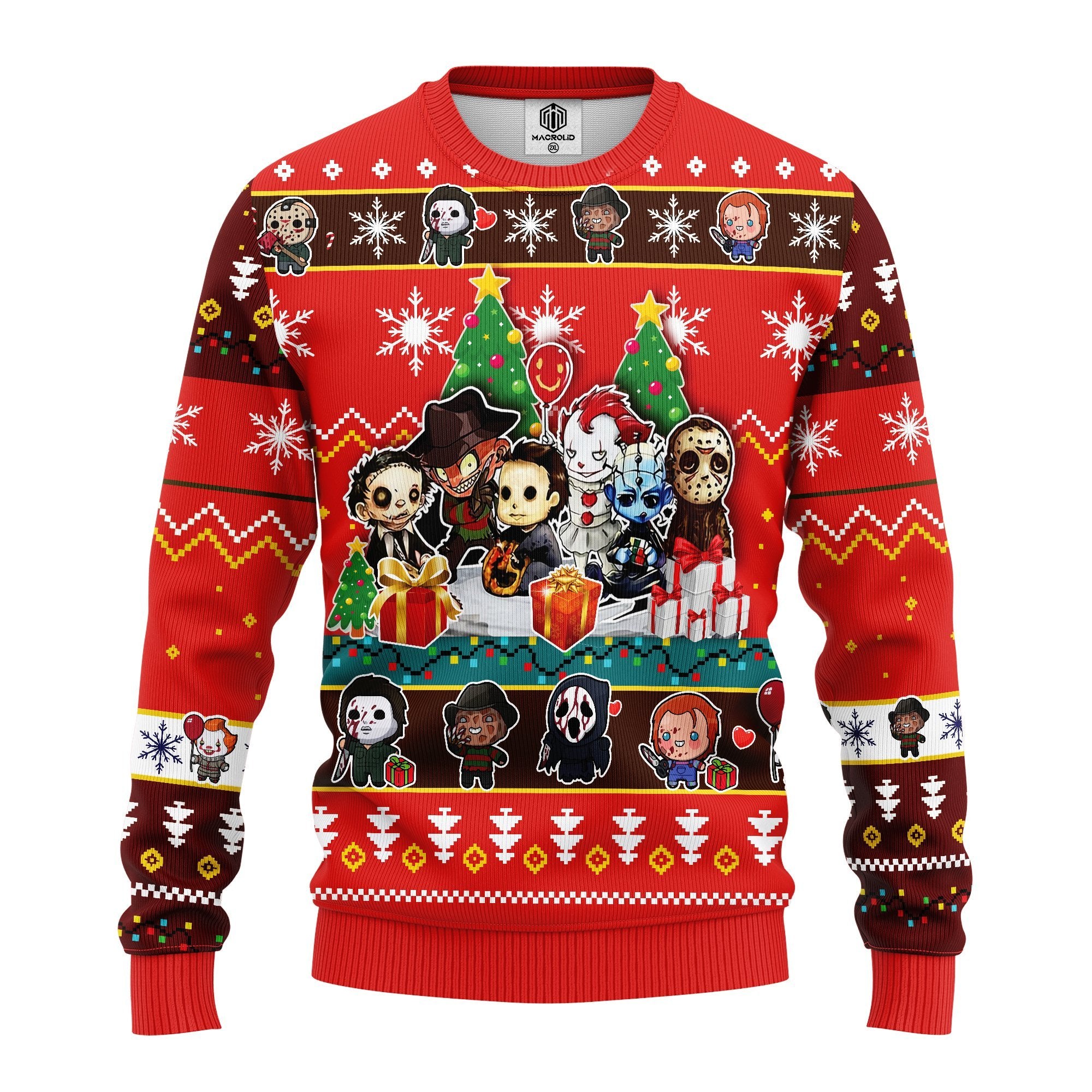 Chibi Horror Halloween Ugly Christmas Sweater Amazing Gift Idea Thanksgiving Gift