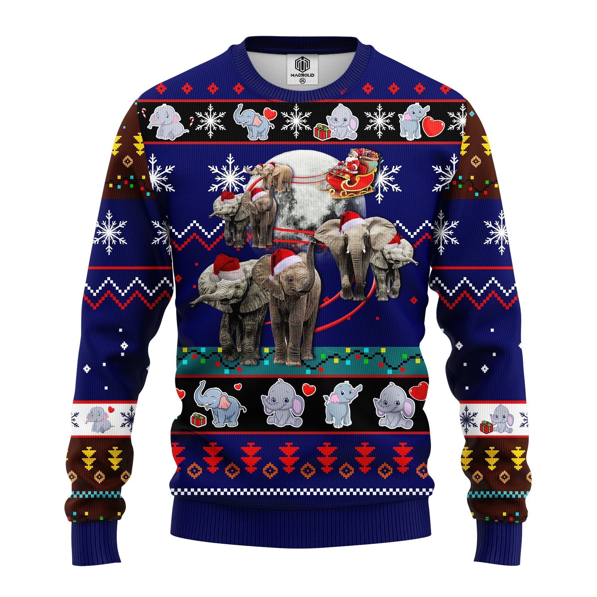 Elephant Noel Ugly Christmas Sweater Blue 1 Amazing Gift Idea Thanksgiving Gift