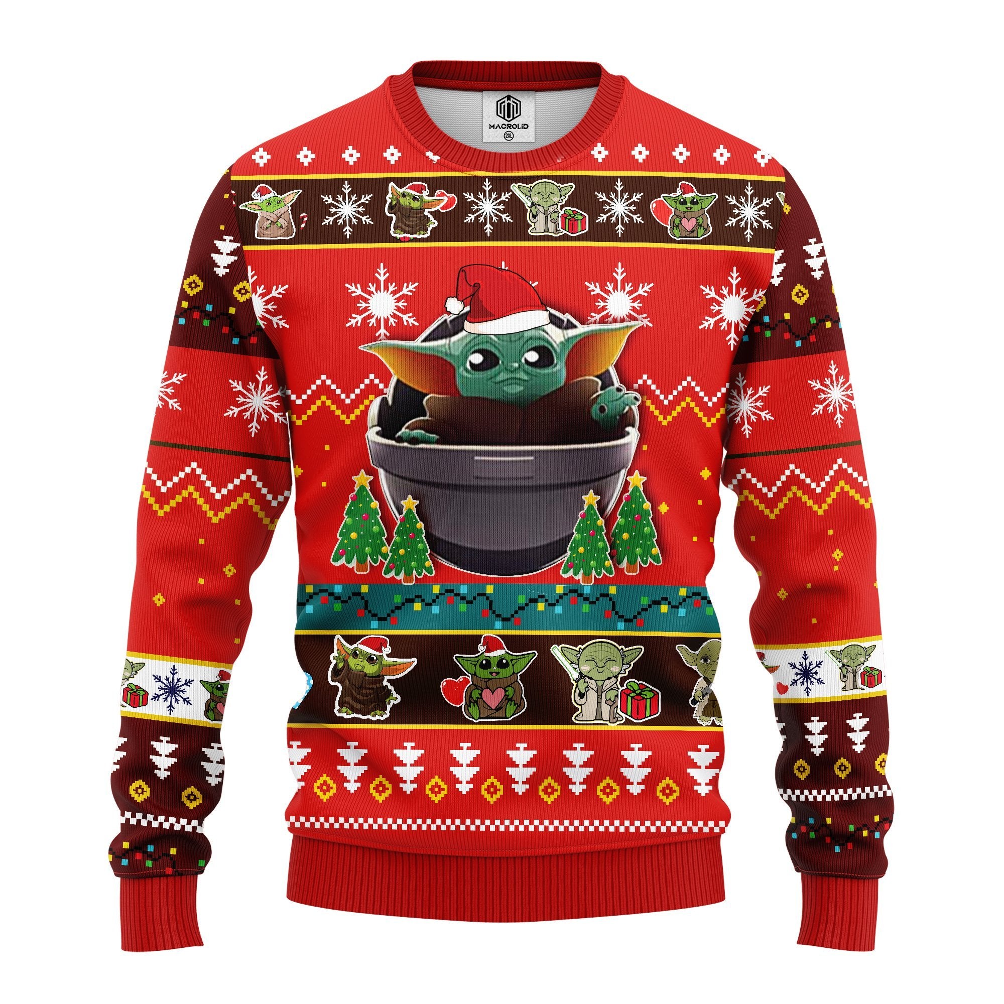 Baby Yoda Ugly Christmas Sweater Red 1- Amazing Gift Idea Thanksgiving Gift