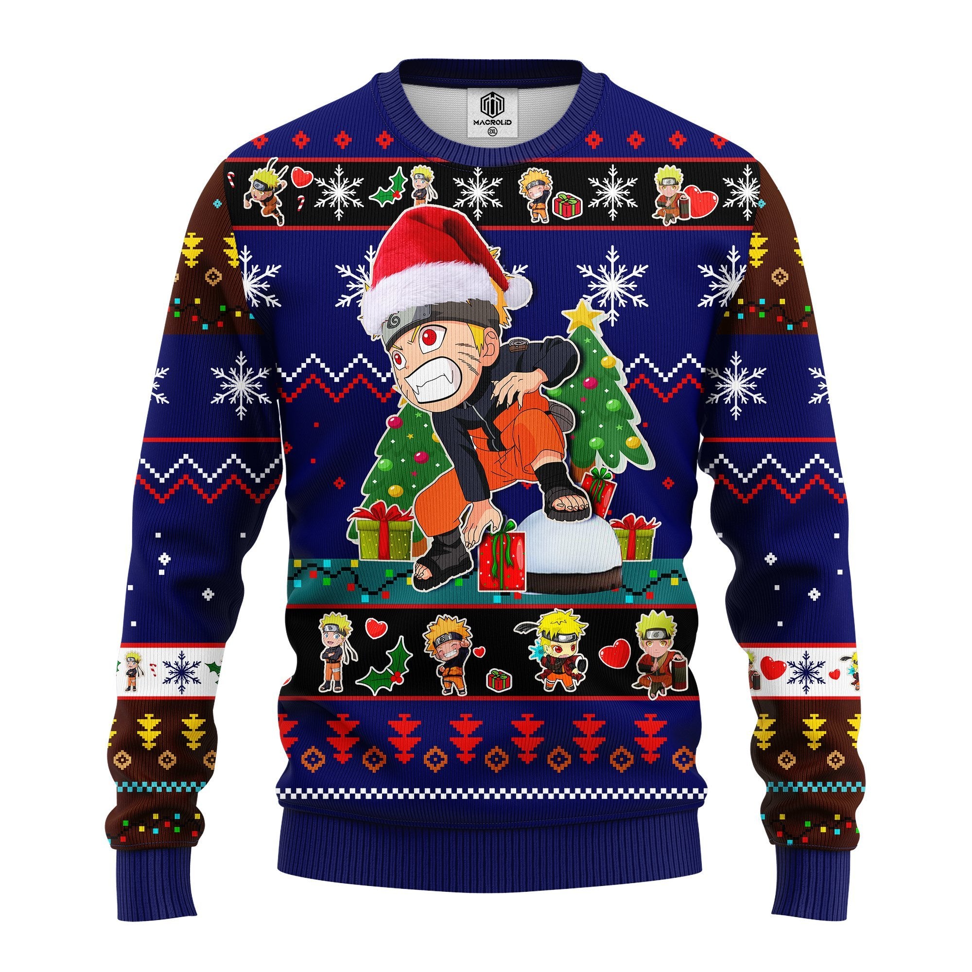 Naruto Kid Ugly Christmas Sweater Brown Blue 1 Amazing Gift Idea Thanksgiving Gift
