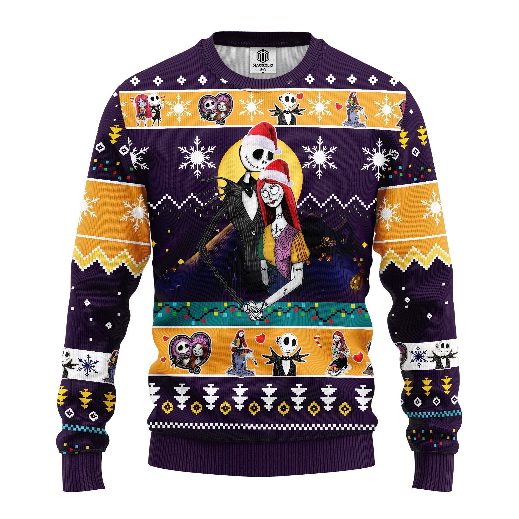 Nightmare Before Christmas Jack Skellington Sally Ugly Christmas Sweater Amazing Gift Idea Thanksgiving Gift