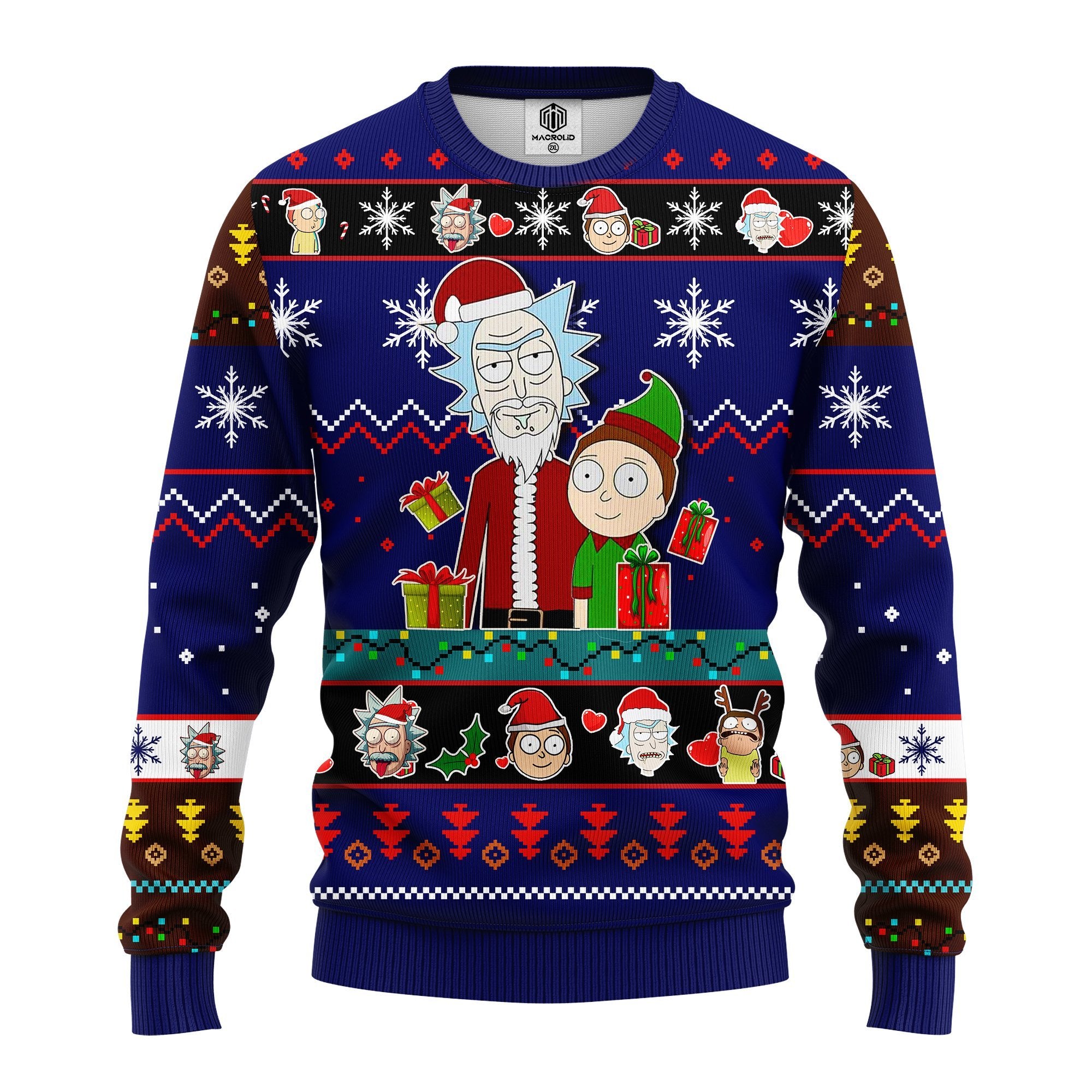 Rick And Morty Noel Ugly Christmas Sweater Blue 1 Amazing Gift Idea Thanksgiving Gift