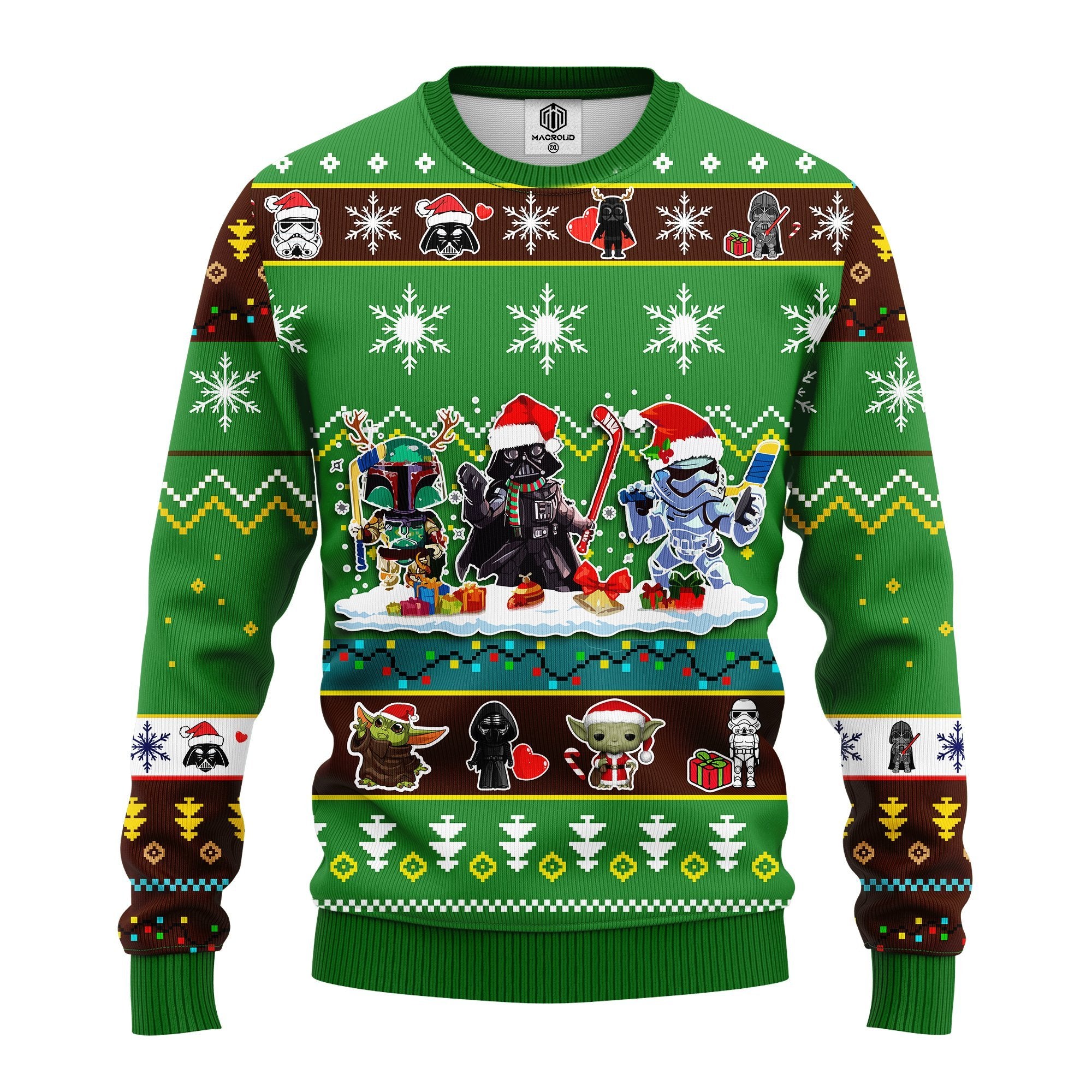 Star Wars Cute Ugly Christmas Sweater Green 1 Amazing Gift Idea Thanksgiving Gift