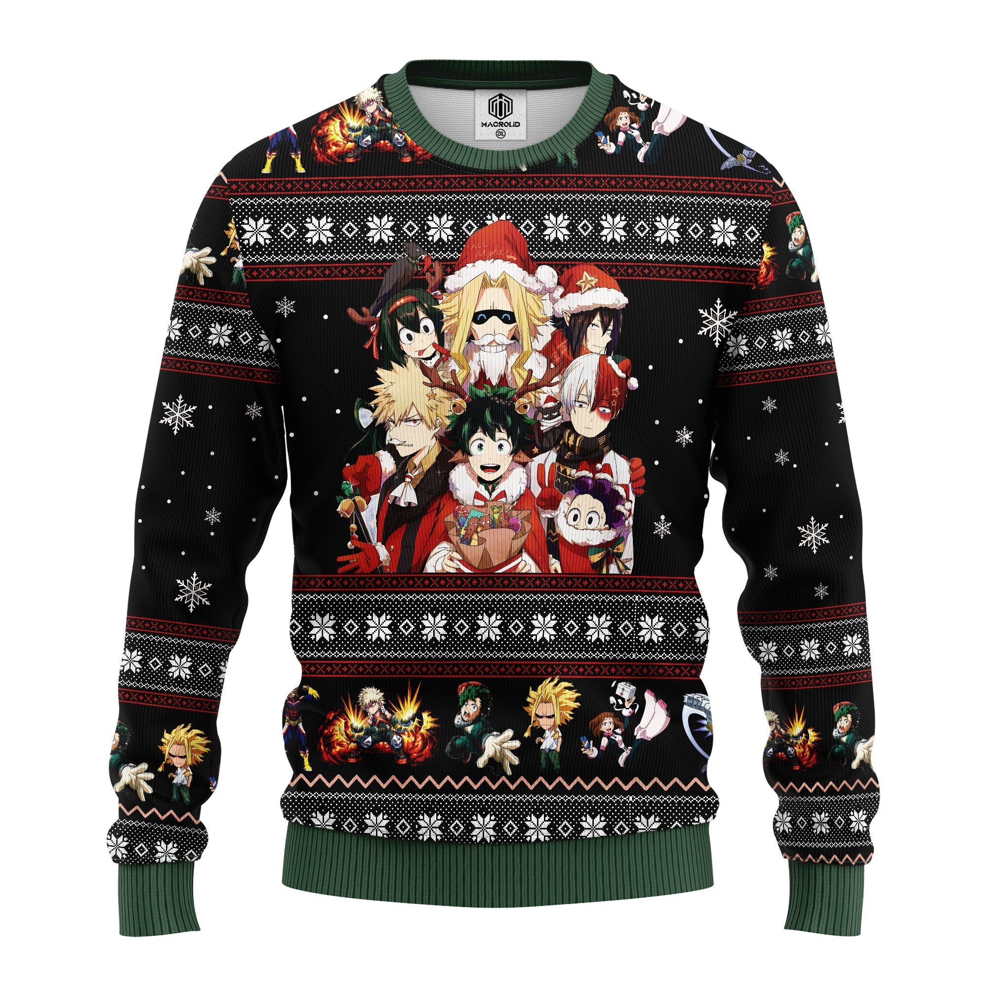 My Hero Academia Anime Ugly Christmas Sweater Amazing Gift Idea Thanksgiving Gift