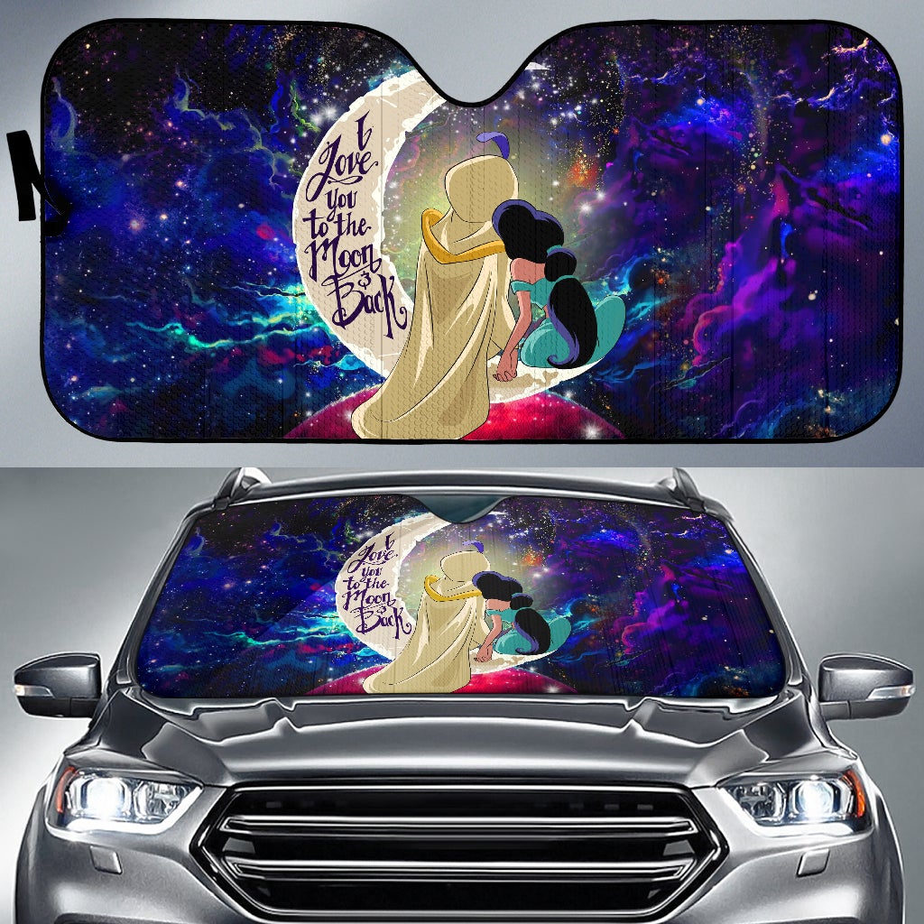 Aladin Couple Love You To The Moon Galaxy Car Auto Sunshades