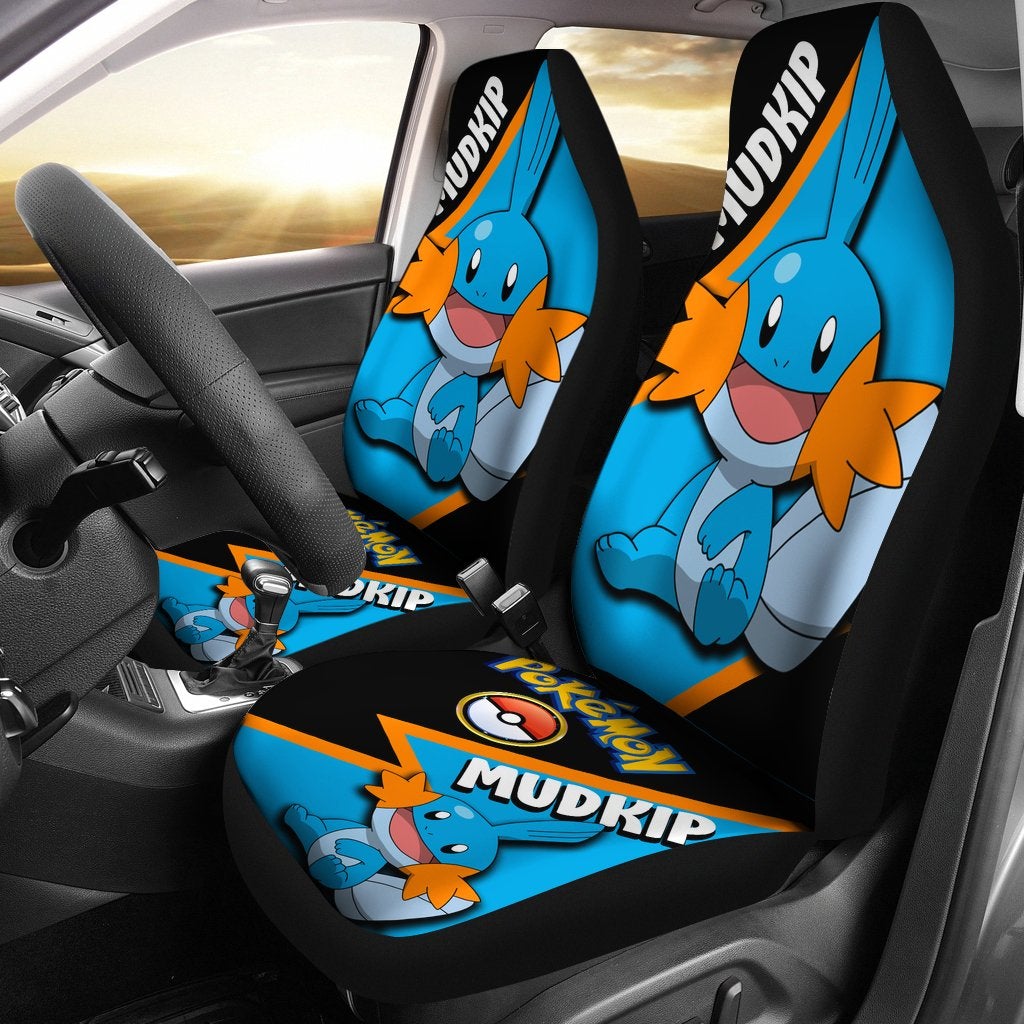 Mudkip Car Seat Covers Custom Anime Pokemon Car Accessories