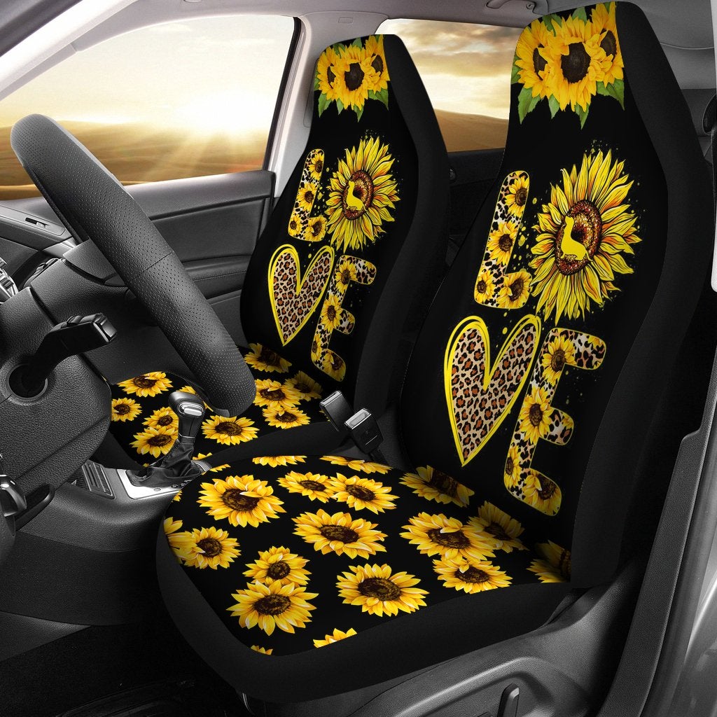 Best Sunflower For Dog Lover Seat Covers Car Decor Car Protector