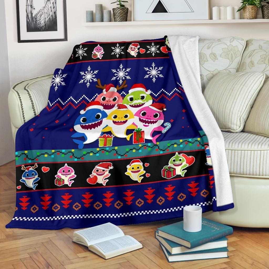 Baby Shark Christmas Blanket Amazing Gift Idea