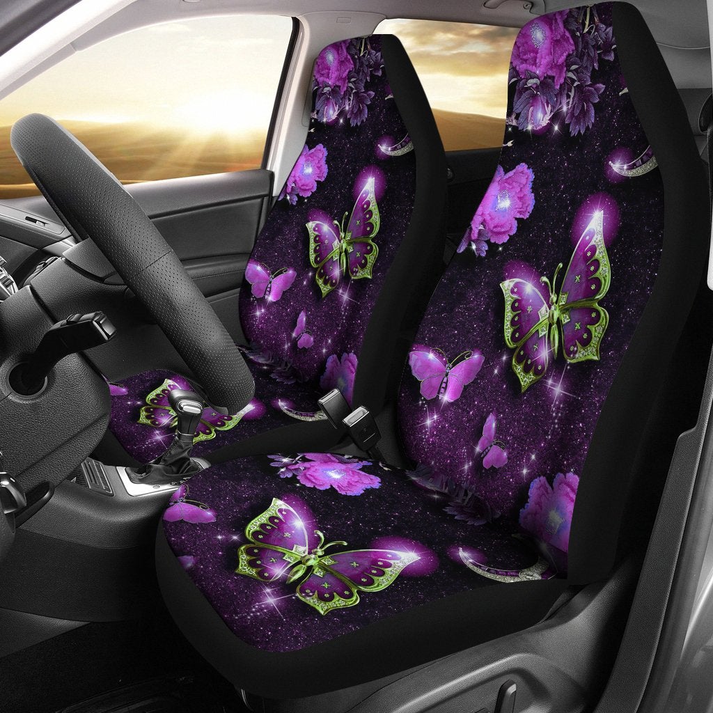 Best Purple Mystery Butterfly Hd Premium Custom Car Seat Covers Decor Protector