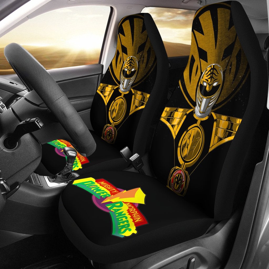 White Ranger Power Premium Custom Car Seat Covers Decor Protectors