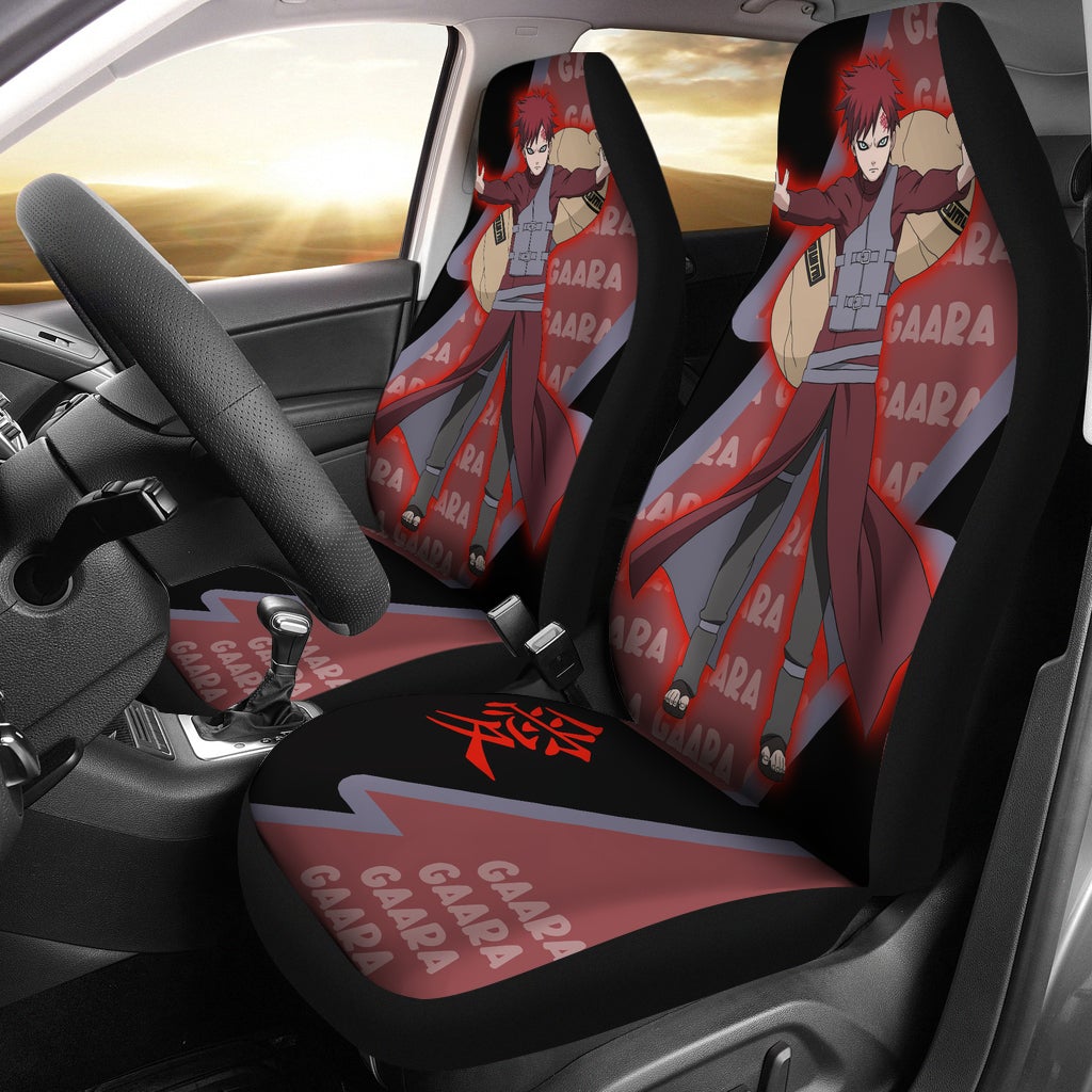 Best Naruto Anime Gaara Premium Custom Car Seat Covers Decor Protector