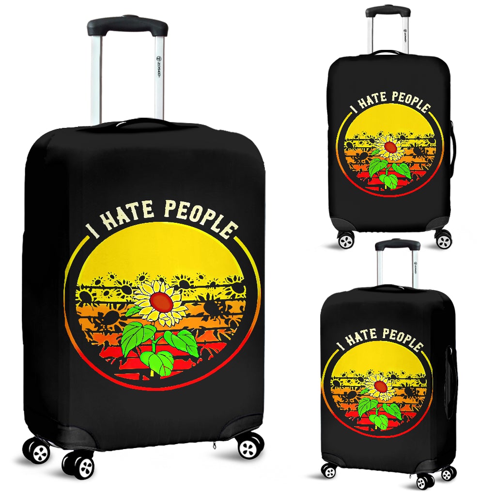 Sunflowers I Hate People Luggage Cover Suitcase Protector Suitcase Protector