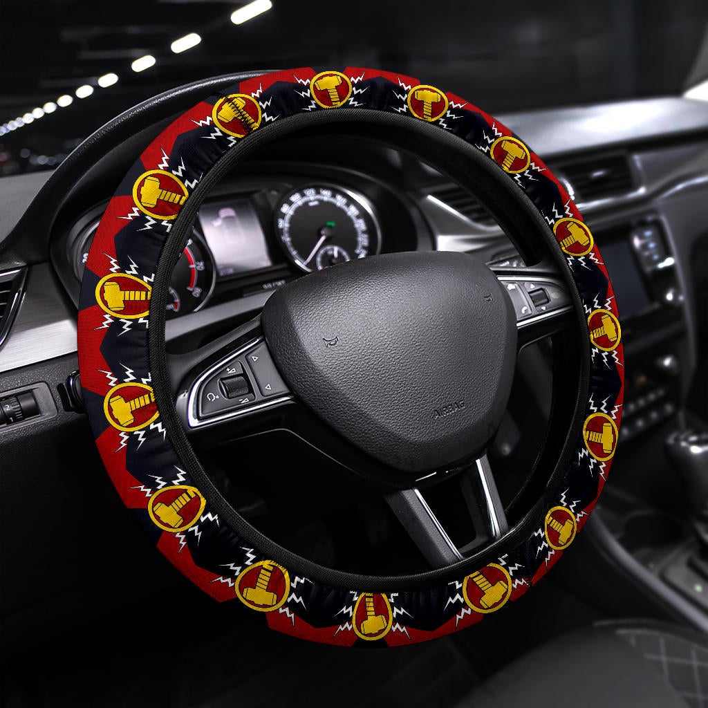 Thor Hammer Mjolnir Christmas Premium Custom Car Steering Wheel Cover