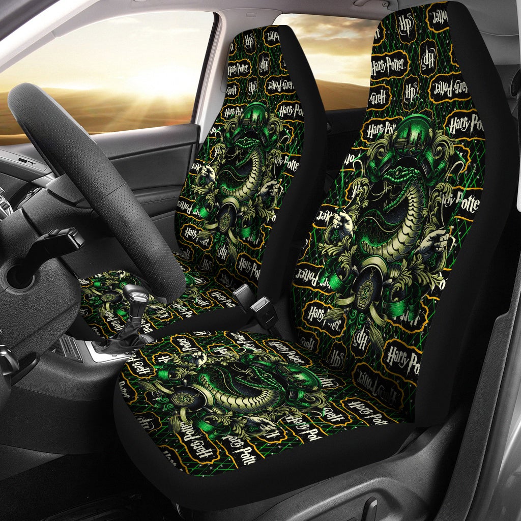 Harry Potter Slytherin Premium Custom Car Seat Covers Decor Protector