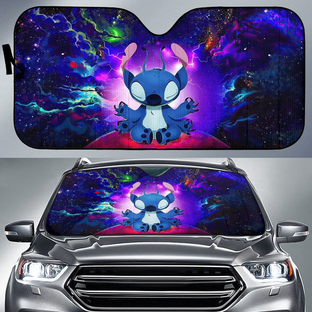 Stitch Yoga Love You To The Moon Galaxy Car Auto Sunshades
