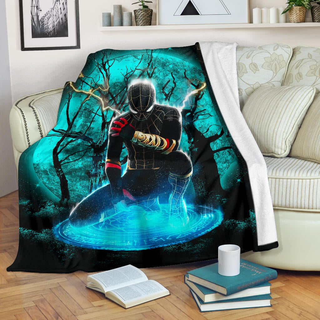 Spiderman Black Suit No Way Home Moonlight 1 Premium Blanket