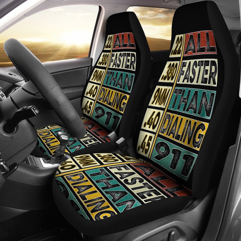 Best New All Faster Than Dialing 911 Premium Custom Car Seat Covers Decor Protector