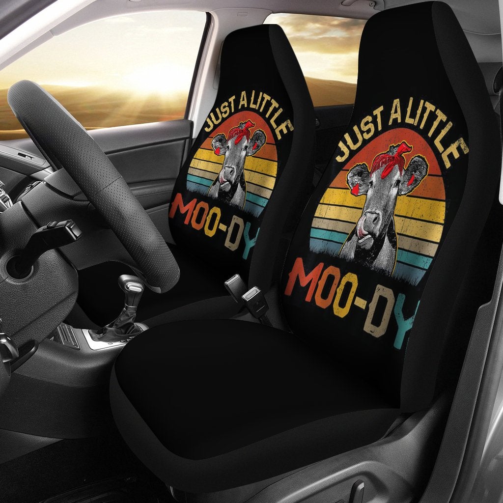 Best Just A Little Moo-Dy Cow Print Car Seat Car Decor Car Protector