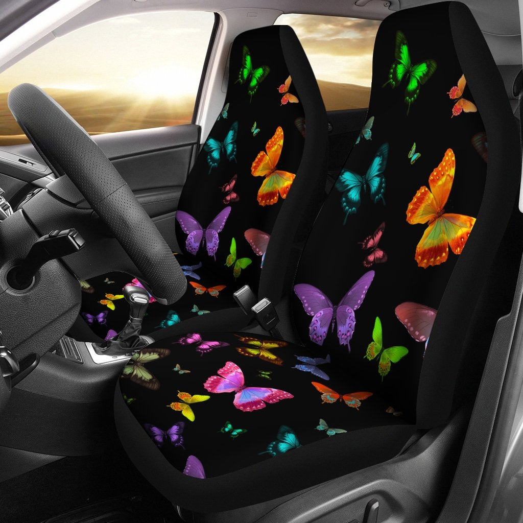 Best Colorful Butterfly Hd Premium Custom Car Seat Covers Decor Protector