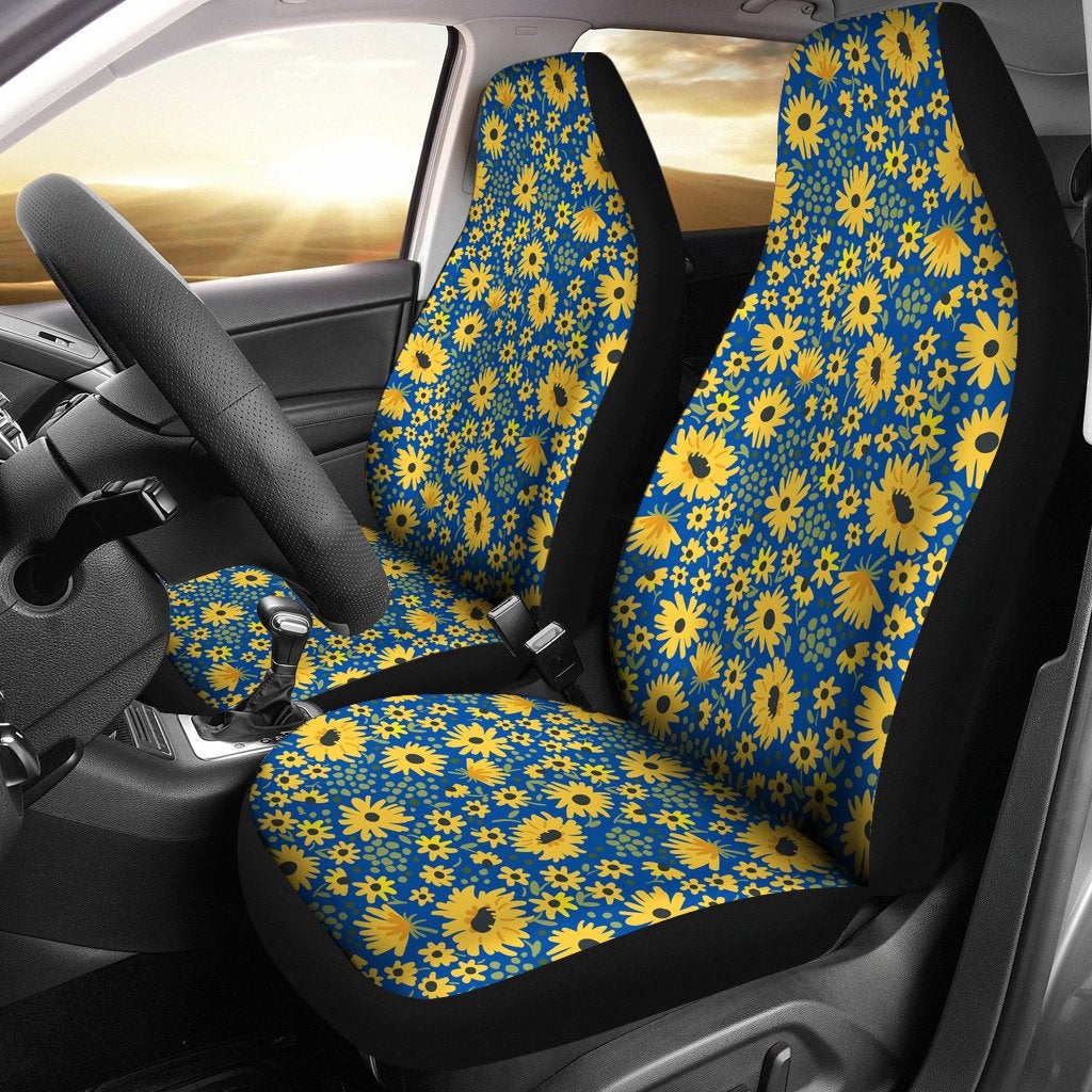 Best Sunflower Pattern Premium Custom Car Seat Covers Decor Protector
