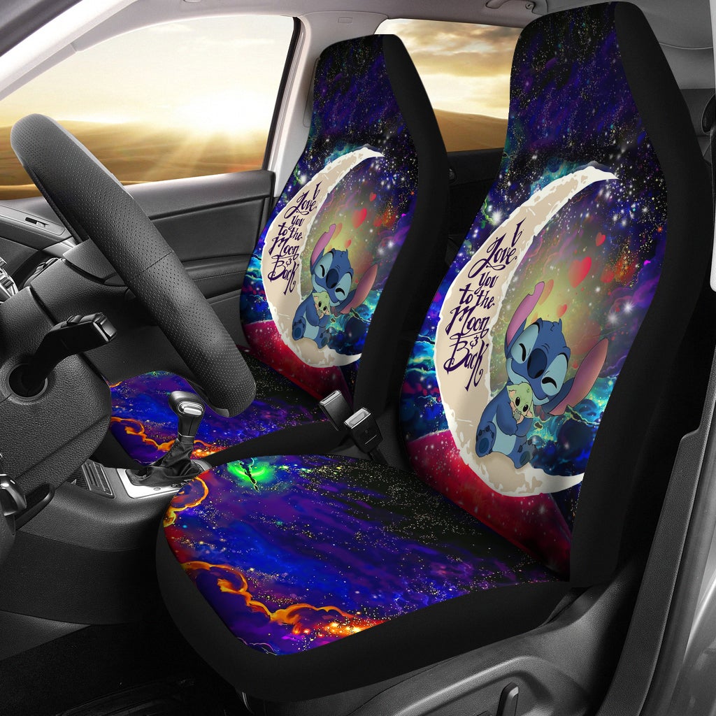 Stitch Hold Baby Yoda Love You To The Moon Galaxy Car Seat Covers
