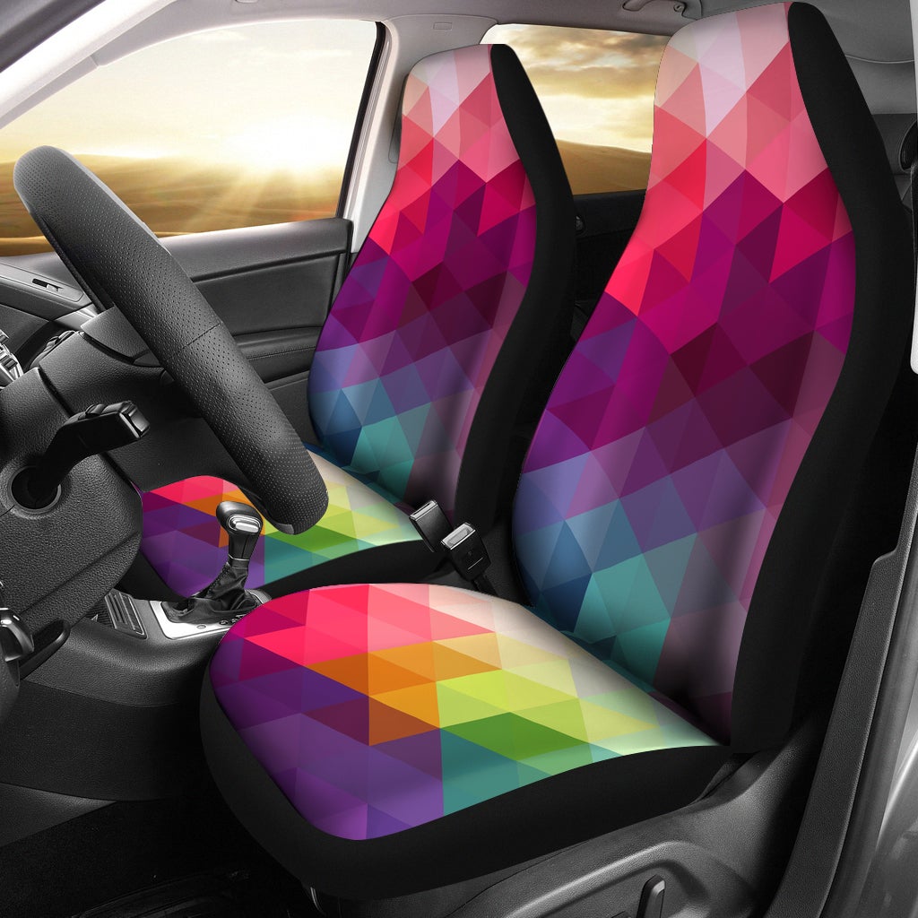 Best Triangles Pattern Premium Custom Car Seat Covers Decor Protector